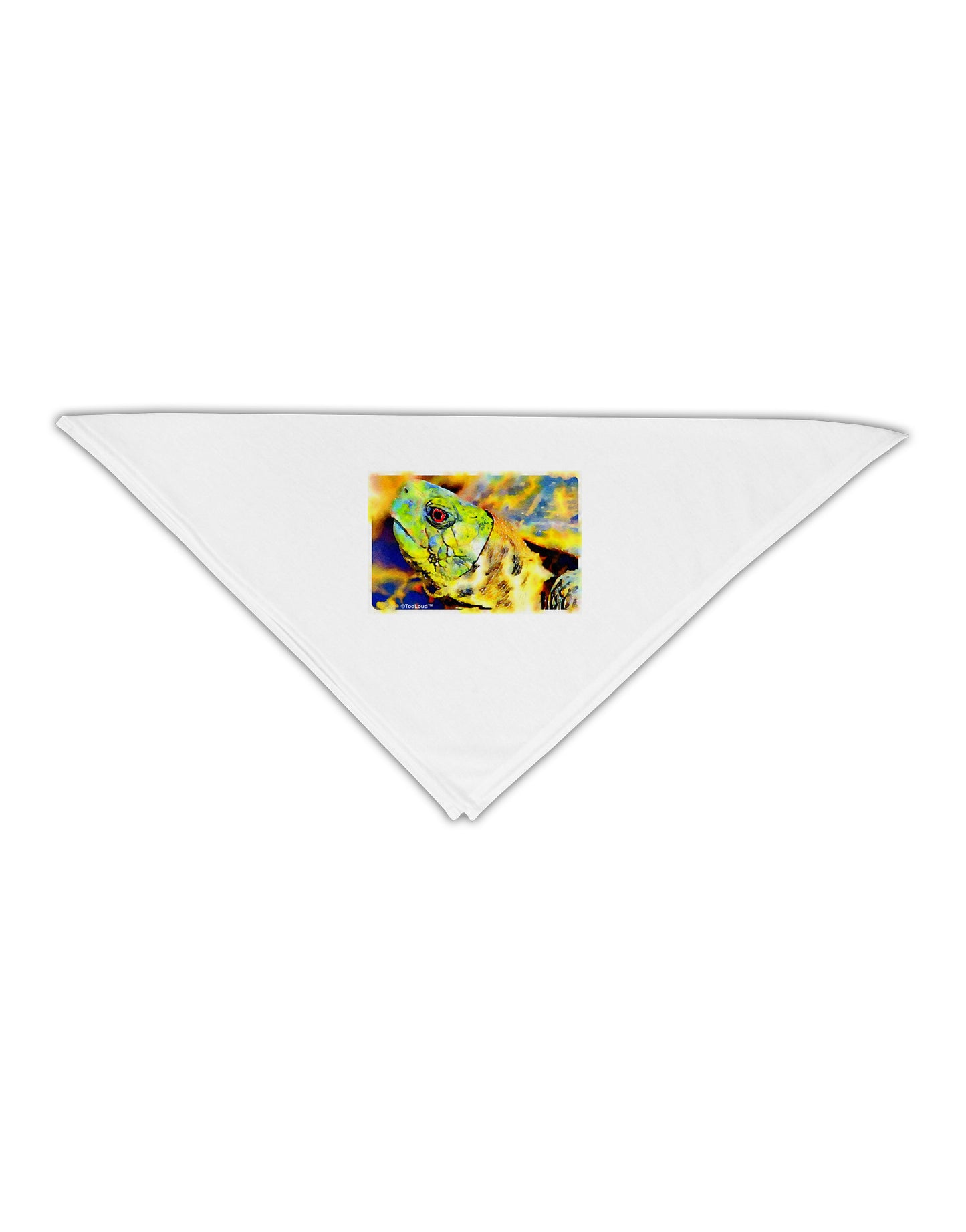 Menacing Turtle Watercolor Adult 19" Square Bandana-Square Bandanas-TooLoud-White-One-Size-Adult-Davson Sales