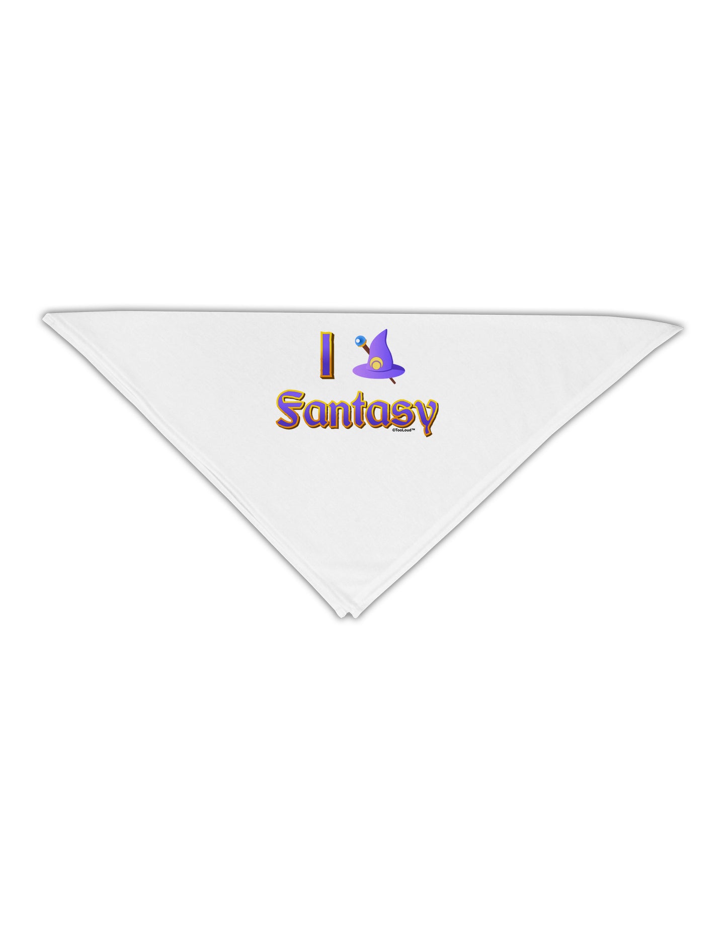 I Love Fantasy Adult 19" Square Bandana-Square Bandanas-TooLoud-White-One-Size-Adult-Davson Sales