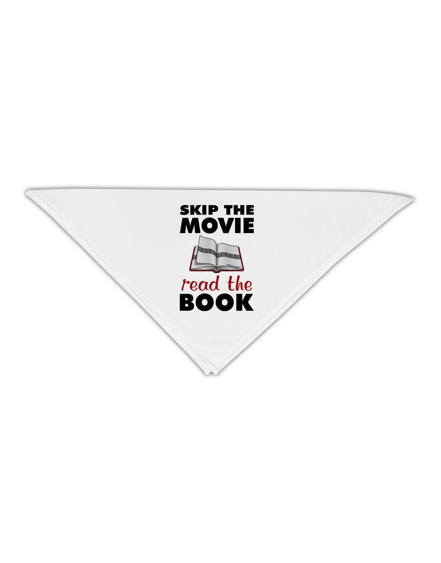 Skip The Movie Read The Book Adult 19" Square Bandana-Square Bandanas-TooLoud-White-One-Size-Adult-Davson Sales
