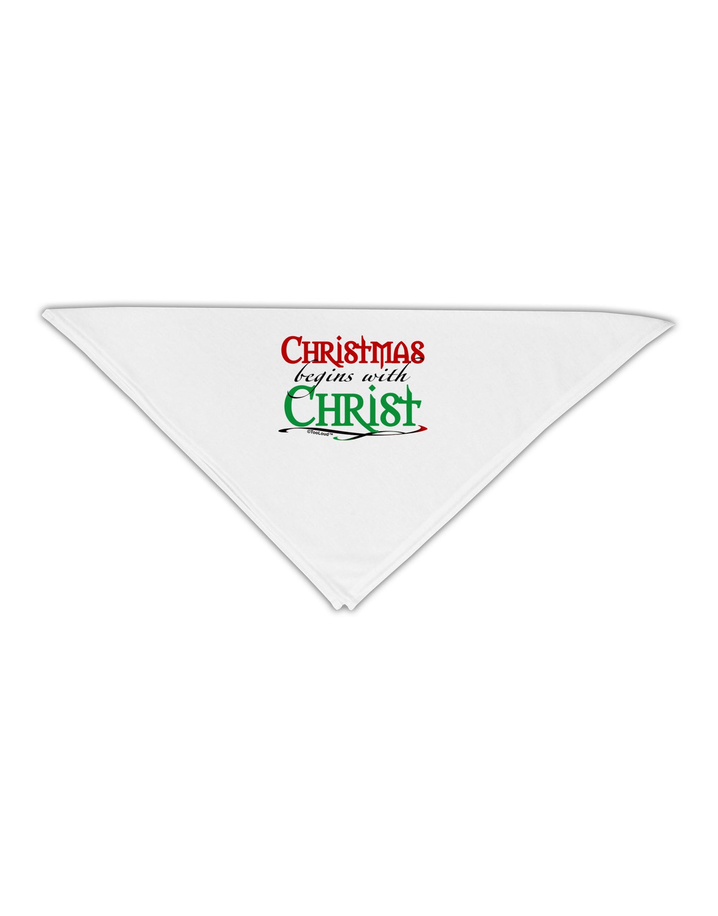 Begins With Christ Text Adult 19" Square Bandana-Square Bandanas-TooLoud-White-One-Size-Adult-Davson Sales