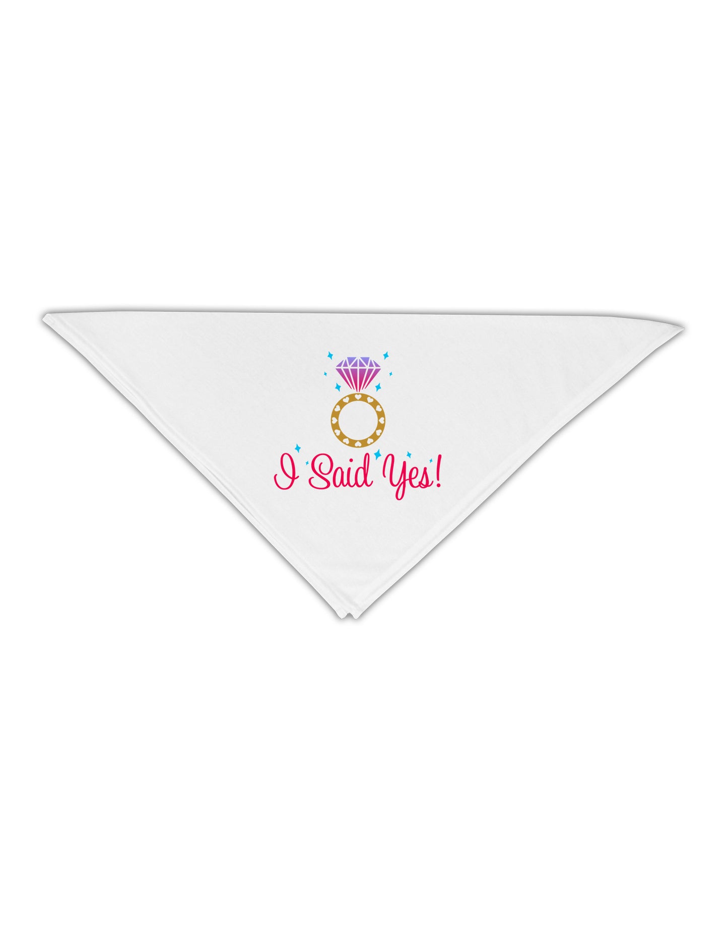 I Said Yes - Diamond Ring - Color Adult 19" Square Bandana-Square Bandanas-TooLoud-White-One-Size-Adult-Davson Sales