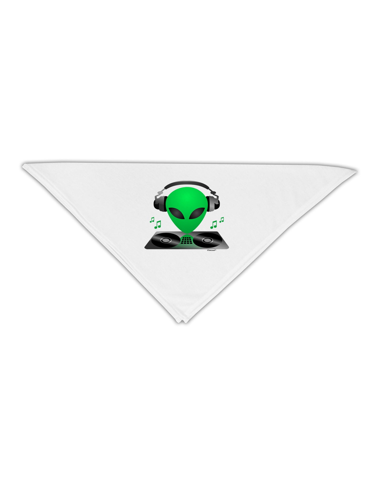 Alien DJ Adult 19" Square Bandana-Square Bandanas-TooLoud-White-One-Size-Adult-Davson Sales