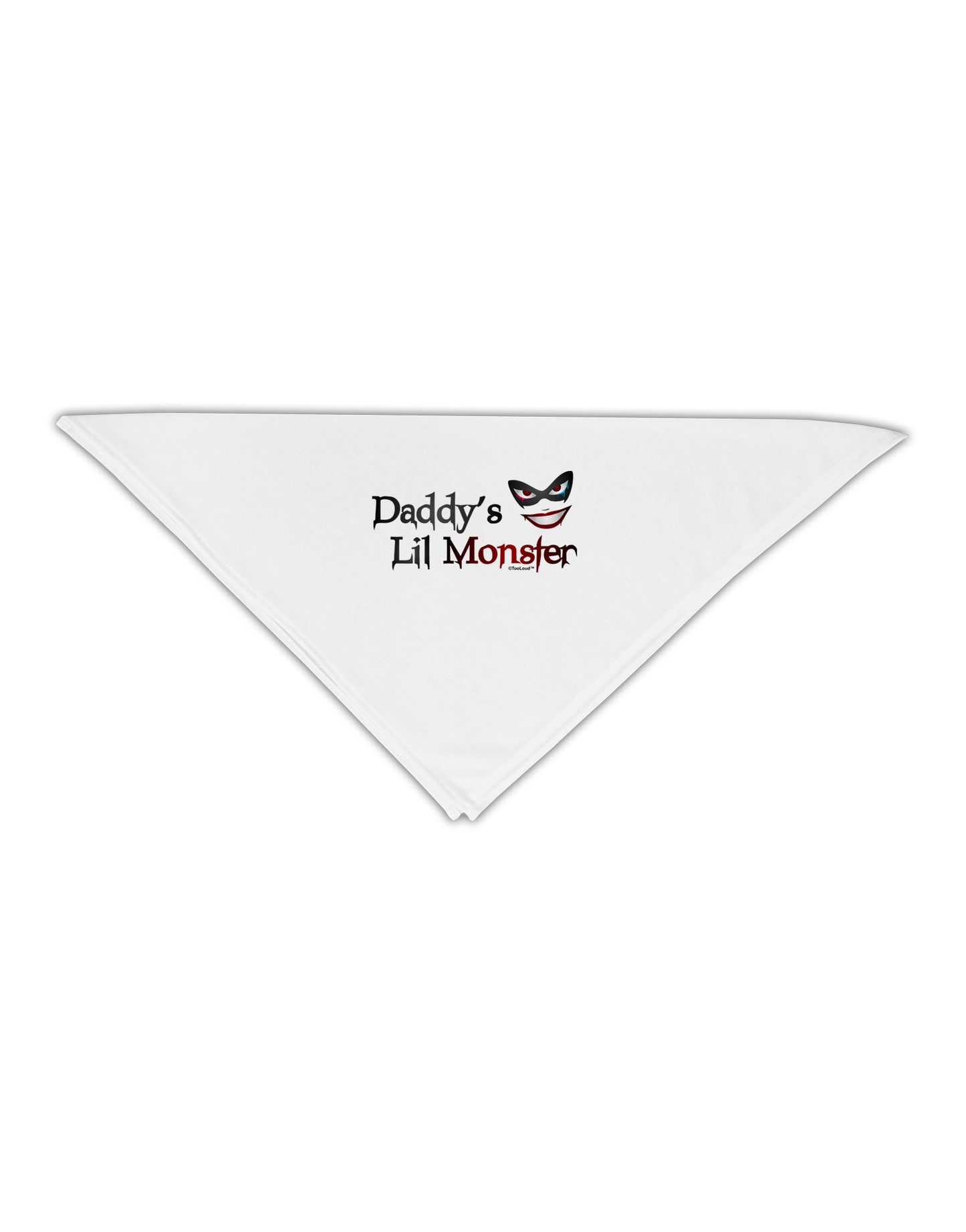 Daddys Lil Monster Adult 19" Square Bandana-Square Bandanas-TooLoud-White-One-Size-Adult-Davson Sales