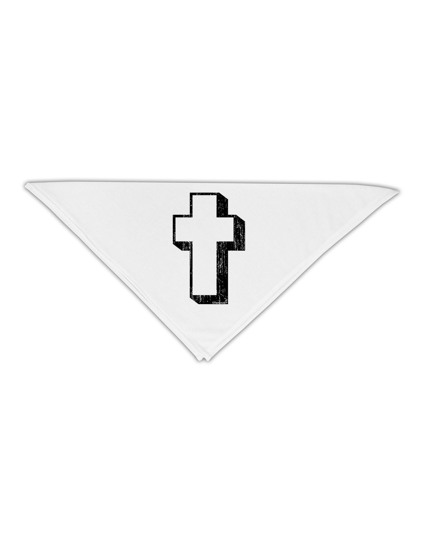 Simple Cross Design Black Distressed Adult 19" Square Bandana by TooLoud-Square Bandanas-TooLoud-White-One-Size-Adult-Davson Sales