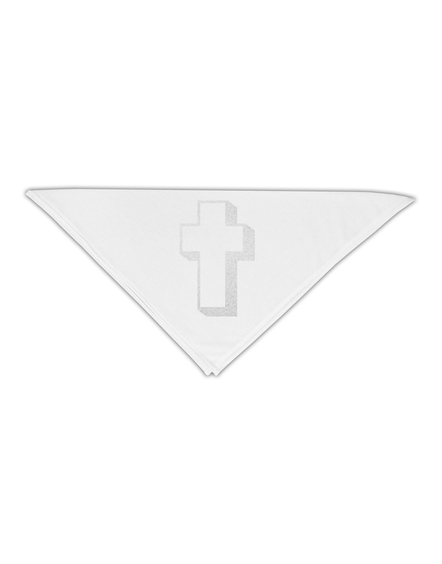 Simple Cross Design Glitter - White Adult 19" Square Bandana by TooLoud-Square Bandanas-TooLoud-White-One-Size-Adult-Davson Sales