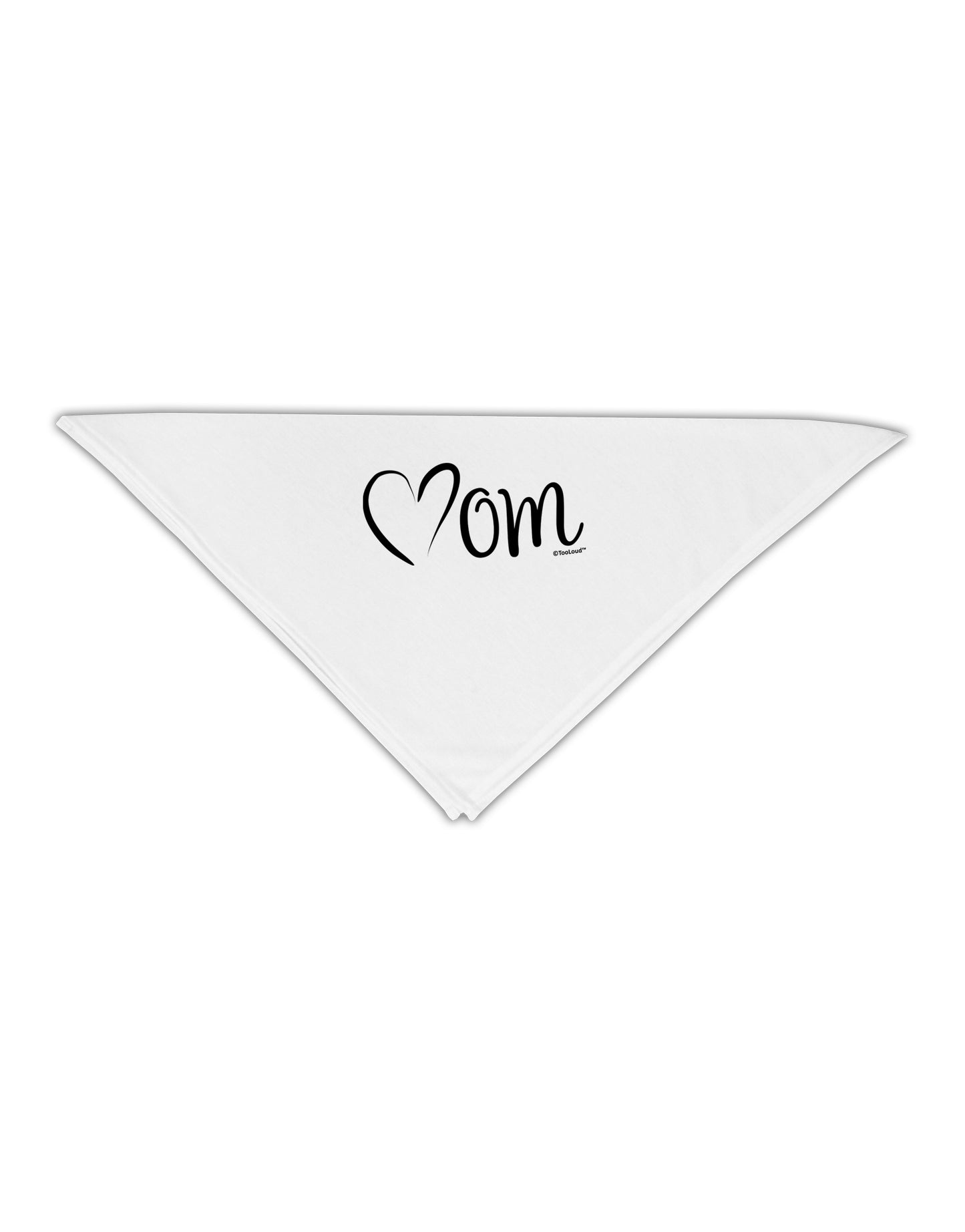 Mom with Brushed Heart Design Adult 19" Square Bandana by TooLoud-Square Bandanas-TooLoud-White-One-Size-Adult-Davson Sales