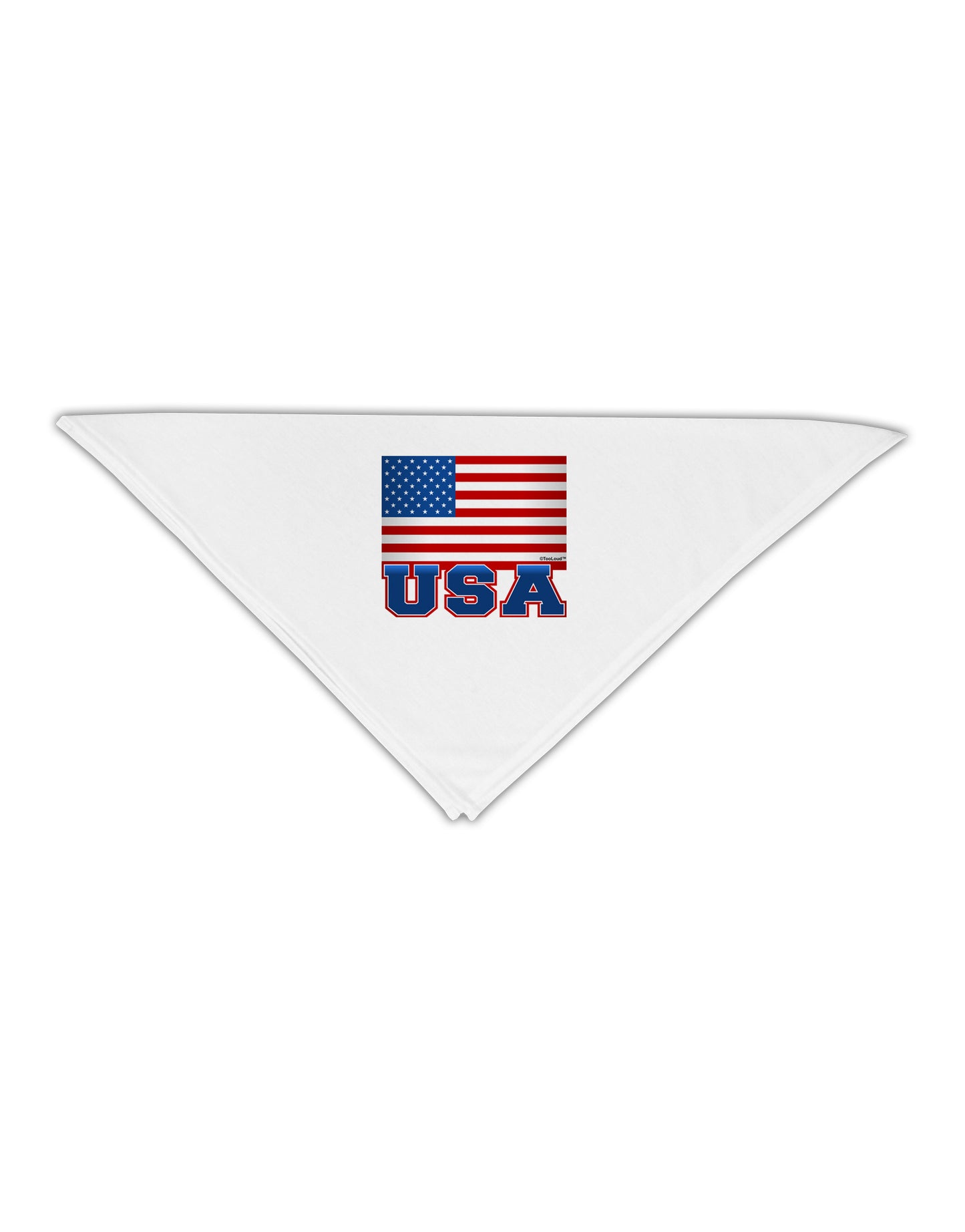 USA Flag Adult 19" Square Bandana by TooLoud-Square Bandanas-TooLoud-White-One-Size-Adult-Davson Sales
