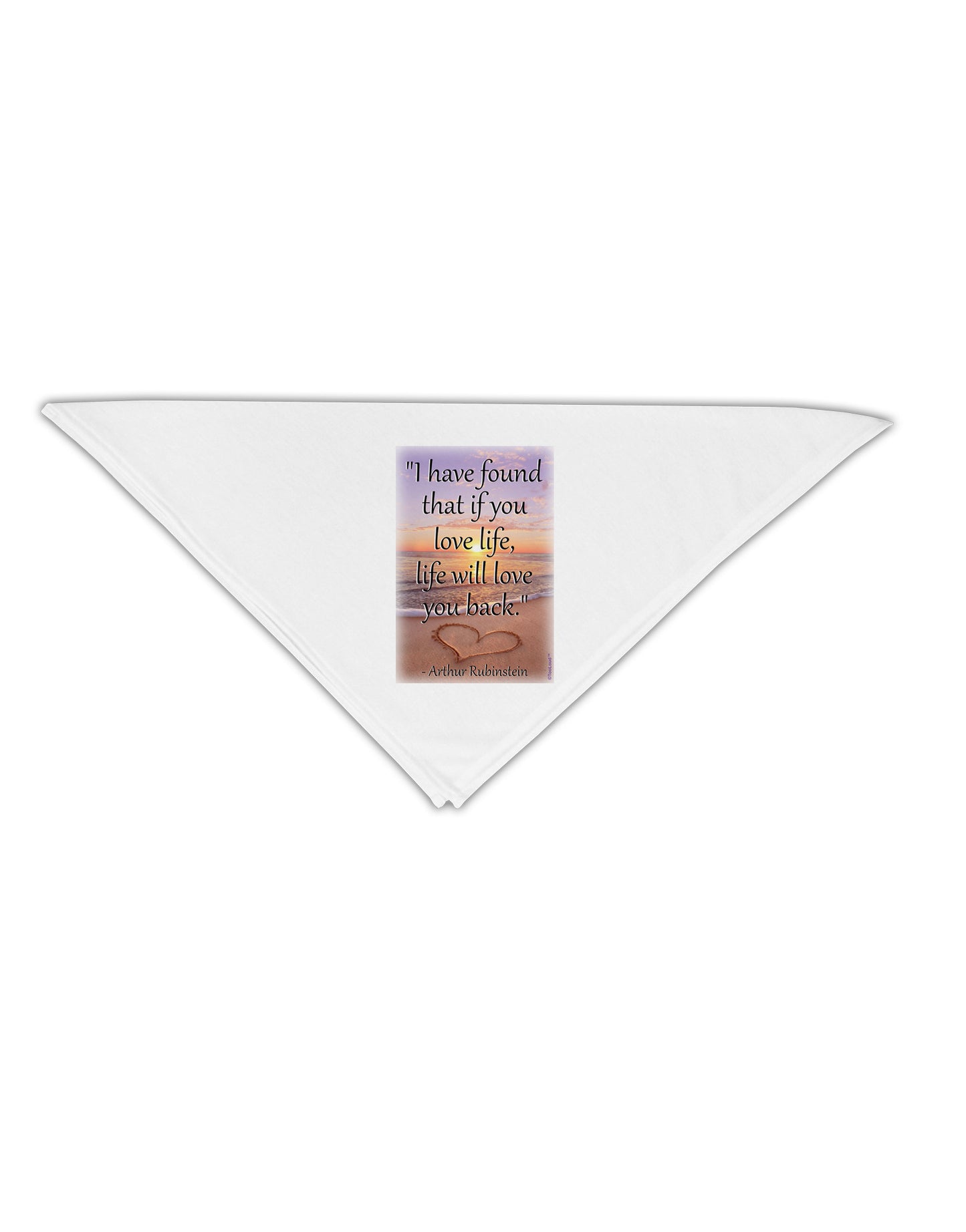 Life Will Love You Back Adult 19" Square Bandana by TooLoud-Square Bandanas-TooLoud-White-One-Size-Adult-Davson Sales