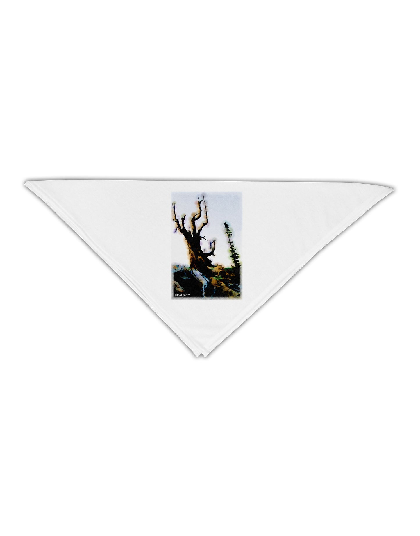 CO Mountain Scenery Watercolor Adult 19" Square Bandana-Square Bandanas-TooLoud-White-One-Size-Adult-Davson Sales