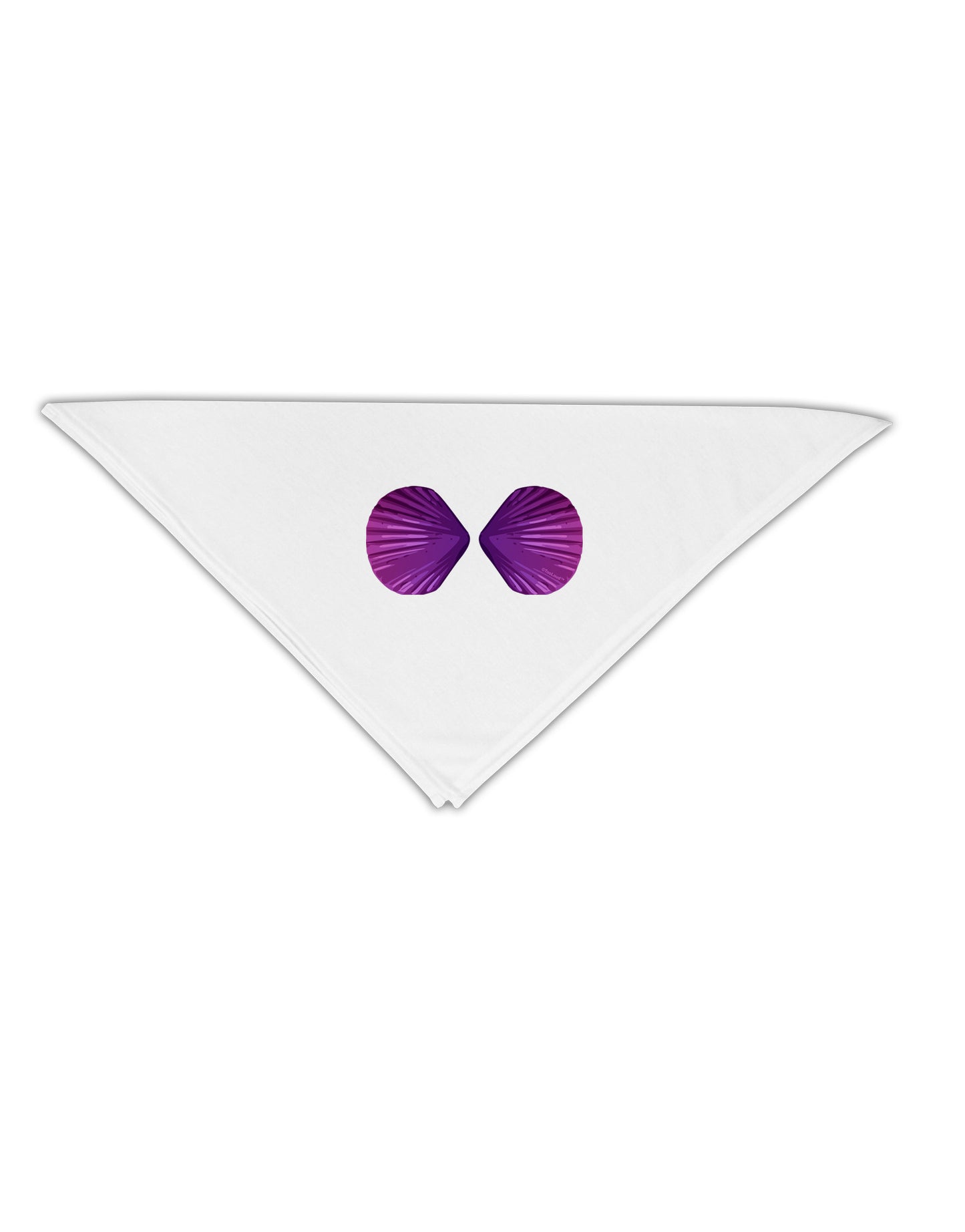 Mermaid Shell Bra Purple Adult 19" Square Bandana by TooLoud-Square Bandanas-TooLoud-White-One-Size-Adult-Davson Sales