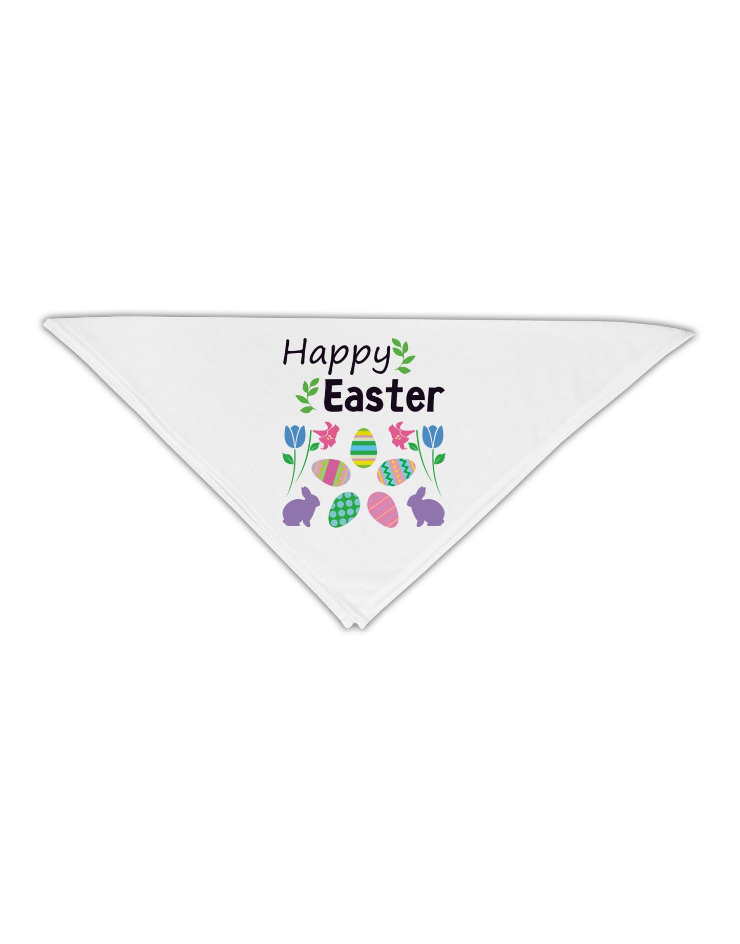 Happy Easter Design Adult 19" Square Bandana-Square Bandanas-TooLoud-White-One-Size-Adult-Davson Sales