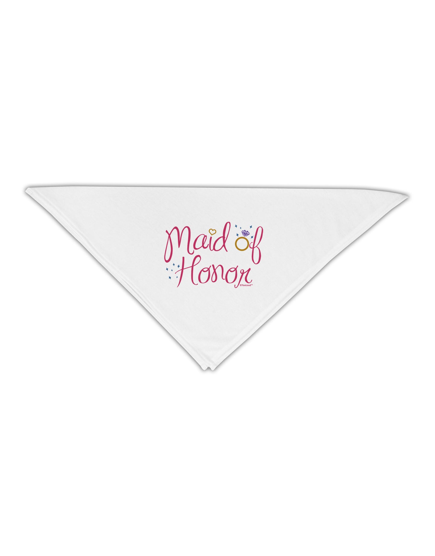 Maid of Honor - Diamond Ring Design - Color Adult 19" Square Bandana-Square Bandanas-TooLoud-White-One-Size-Adult-Davson Sales