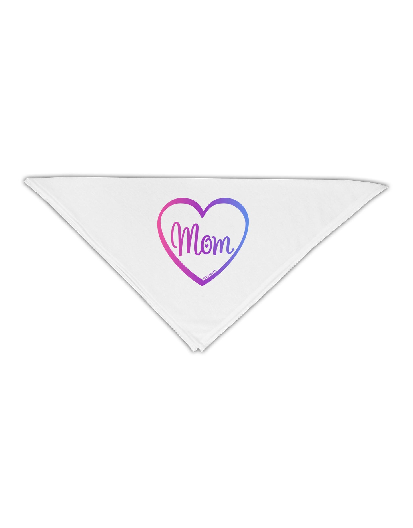 Mom Heart Design - Gradient Colors Adult 19" Square Bandana by TooLoud-Square Bandanas-TooLoud-White-One-Size-Adult-Davson Sales