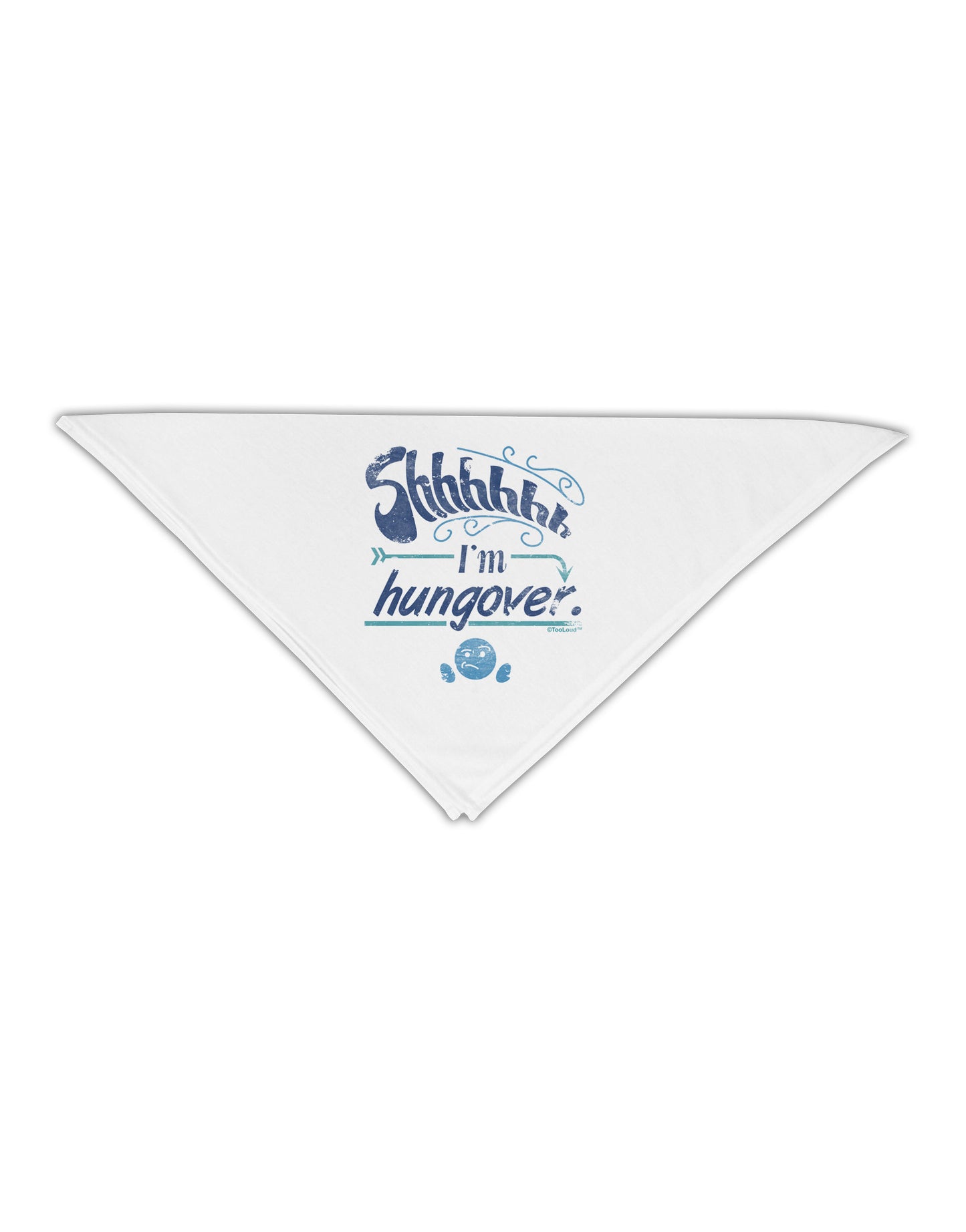 Shhh Im Hungover Funny Adult 19" Square Bandana by-Square Bandanas-TooLoud-White-One-Size-Adult-Davson Sales
