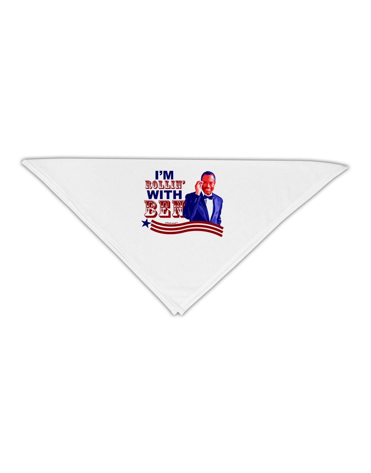 Rollin' With Ben Adult 19" Square Bandana-Square Bandanas-TooLoud-White-One-Size-Adult-Davson Sales