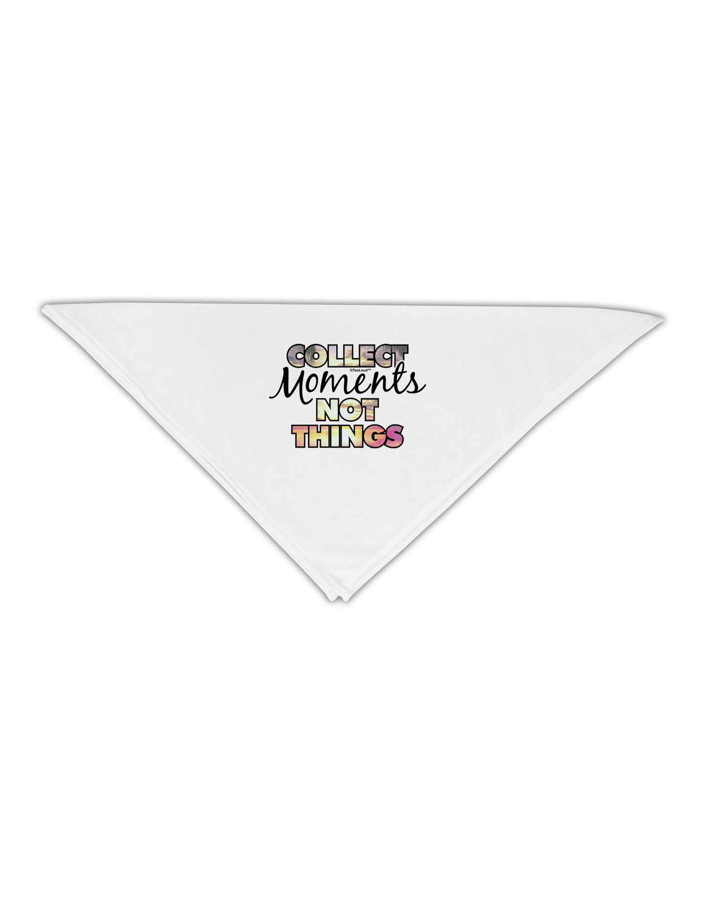 Collect Moments Not Things Adult 19" Square Bandana-Square Bandanas-TooLoud-White-One-Size-Adult-Davson Sales