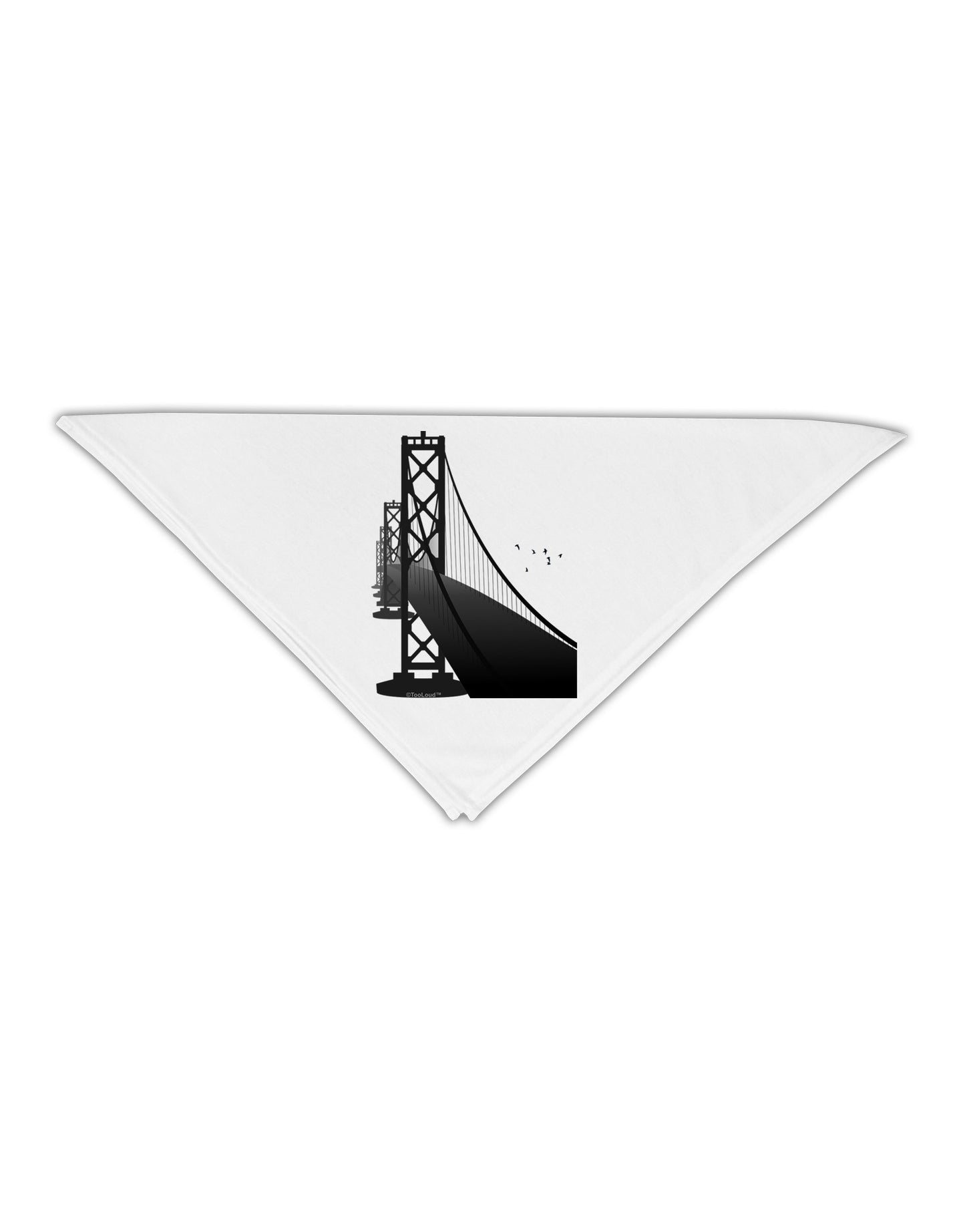 San Francisco Bay Bridge Adult 19" Square Bandana-Square Bandanas-TooLoud-White-One-Size-Adult-Davson Sales