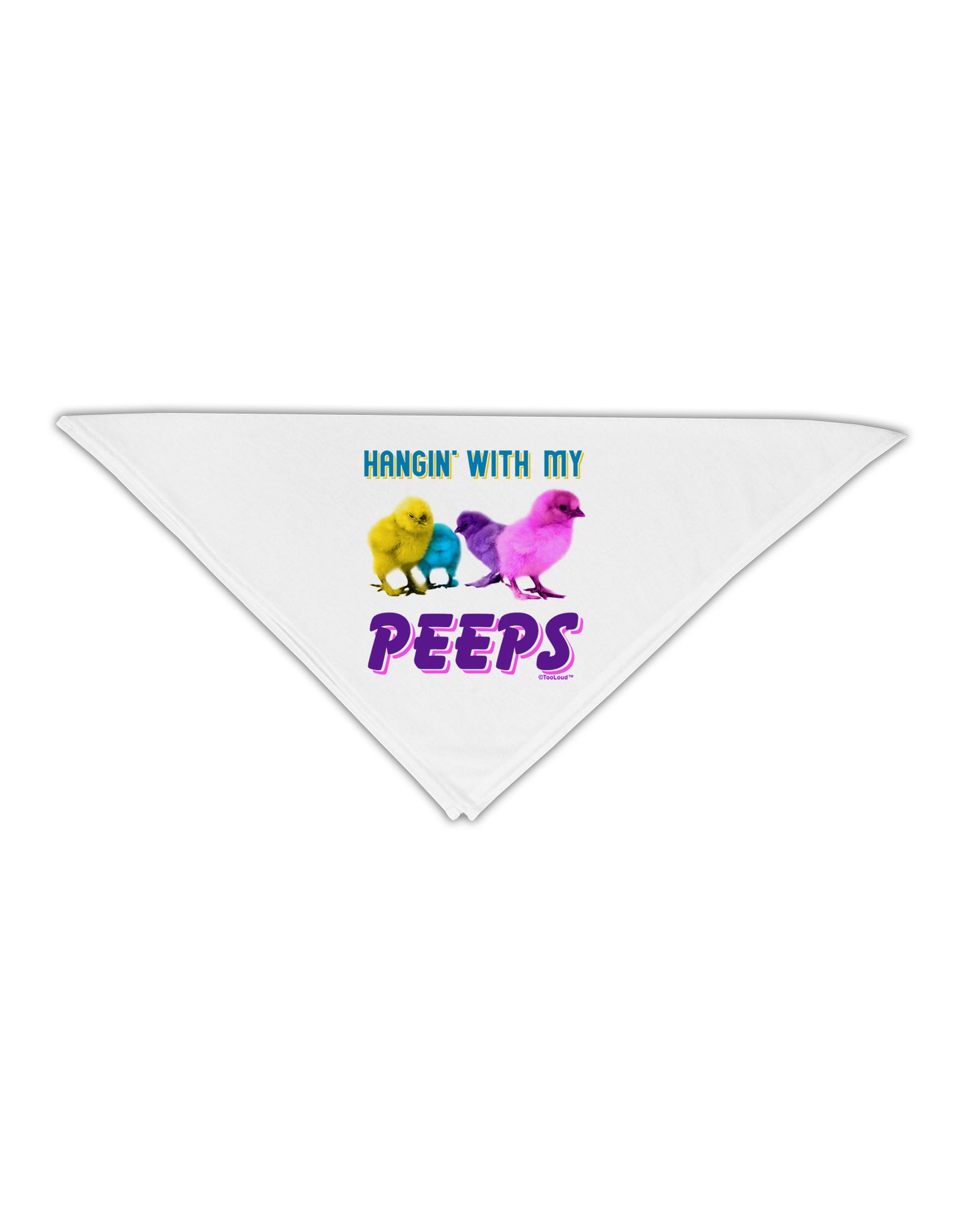 Hangin With My Peeps Adult 19" Square Bandana-Square Bandanas-TooLoud-White-One-Size-Adult-Davson Sales