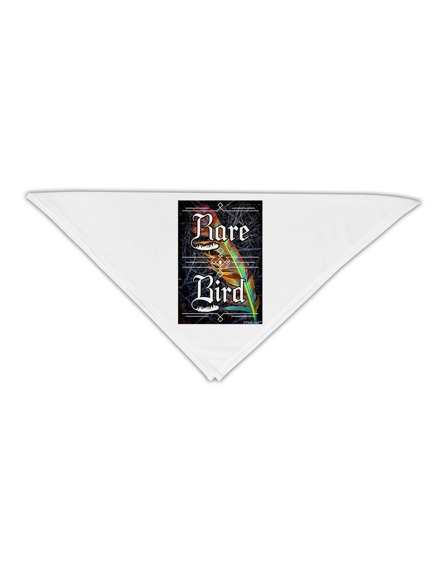 Rare Bird - Colorful Feather Adult 19" Square Bandana-Square Bandanas-TooLoud-White-One-Size-Adult-Davson Sales