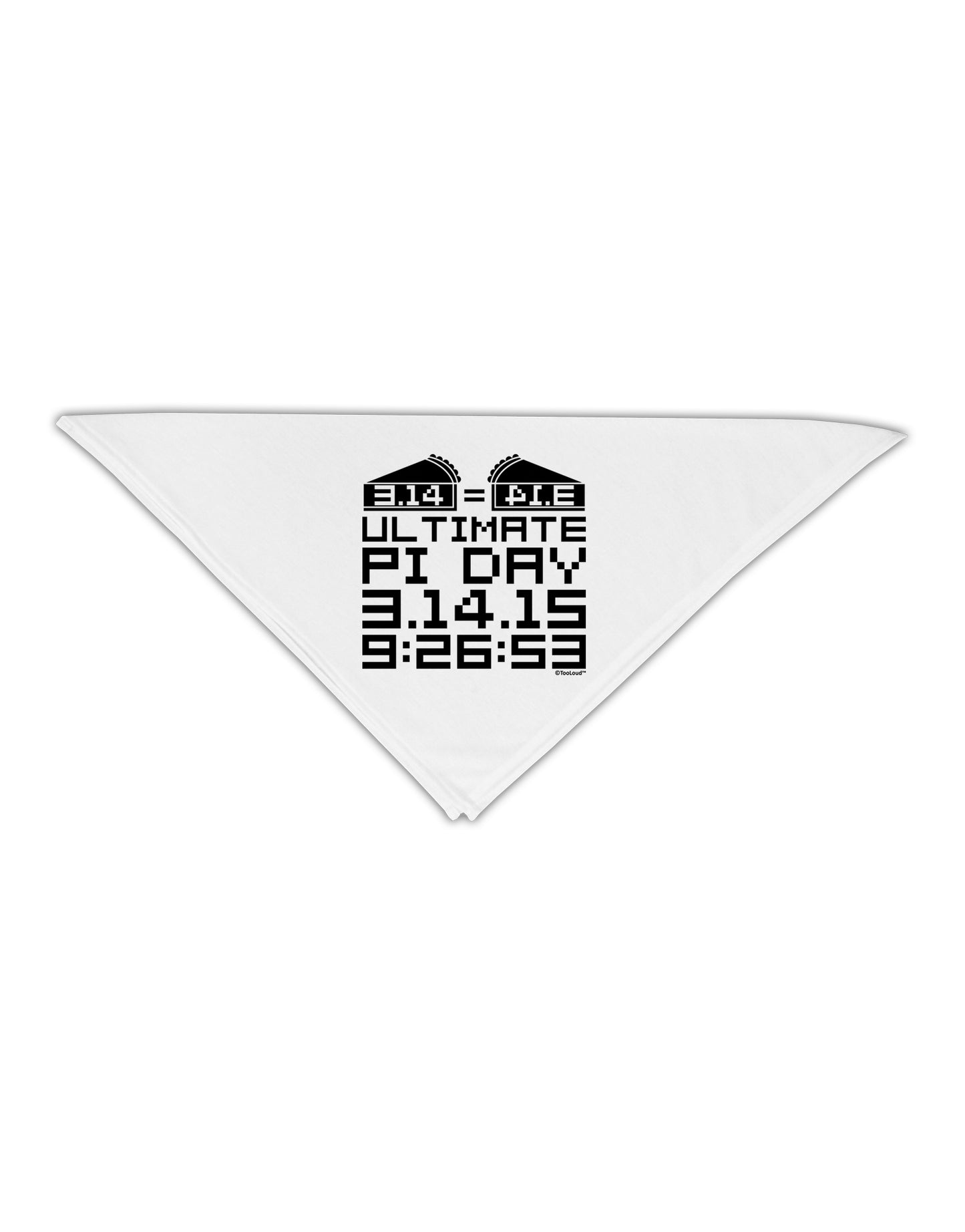 Ultimate Pi Day Design - Mirrored Pies Adult 19" Square Bandana by TooLoud-Square Bandanas-TooLoud-White-One-Size-Adult-Davson Sales