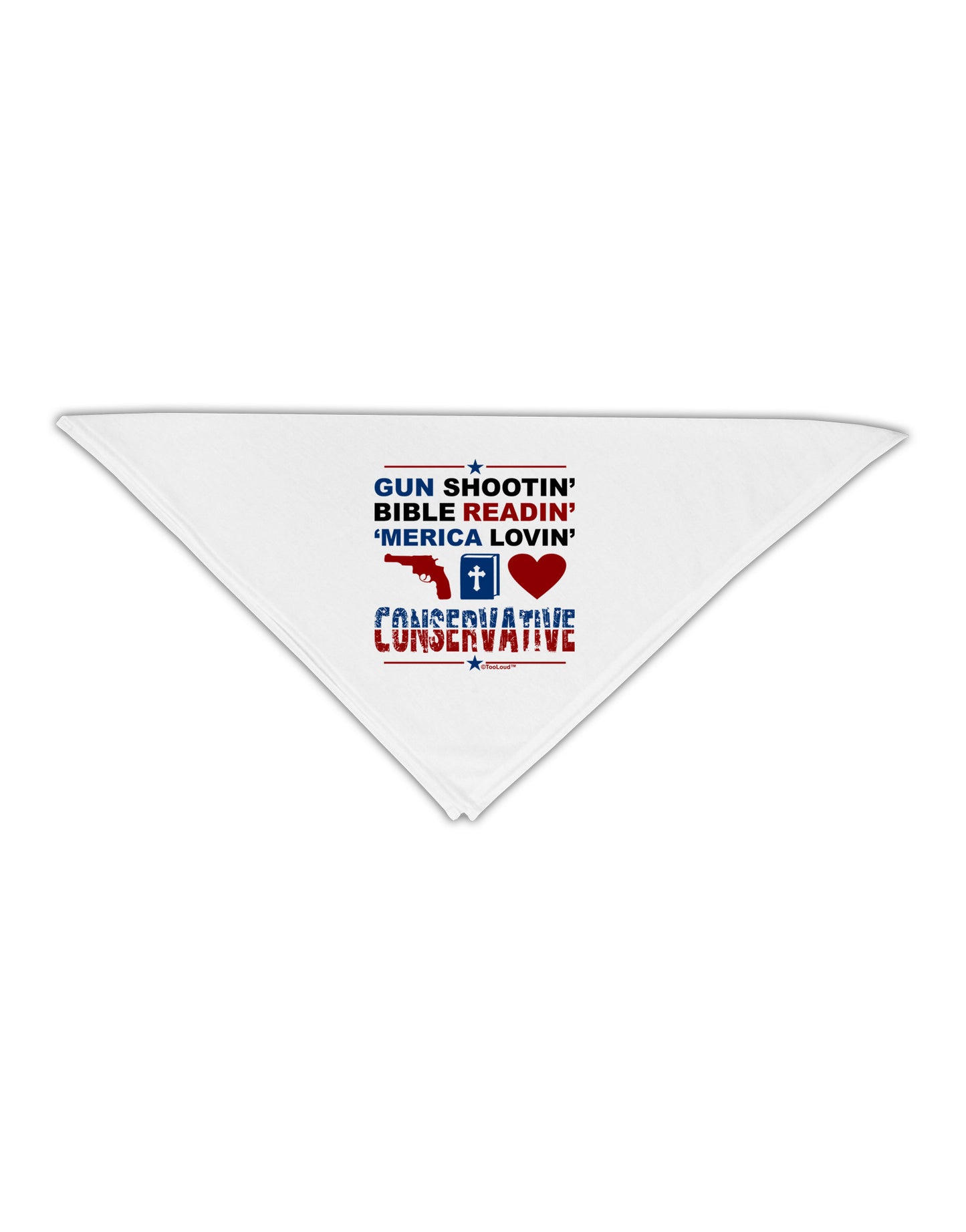 Gun Shootin' Conservative Adult 19" Square Bandana-Square Bandanas-TooLoud-White-One-Size-Adult-Davson Sales