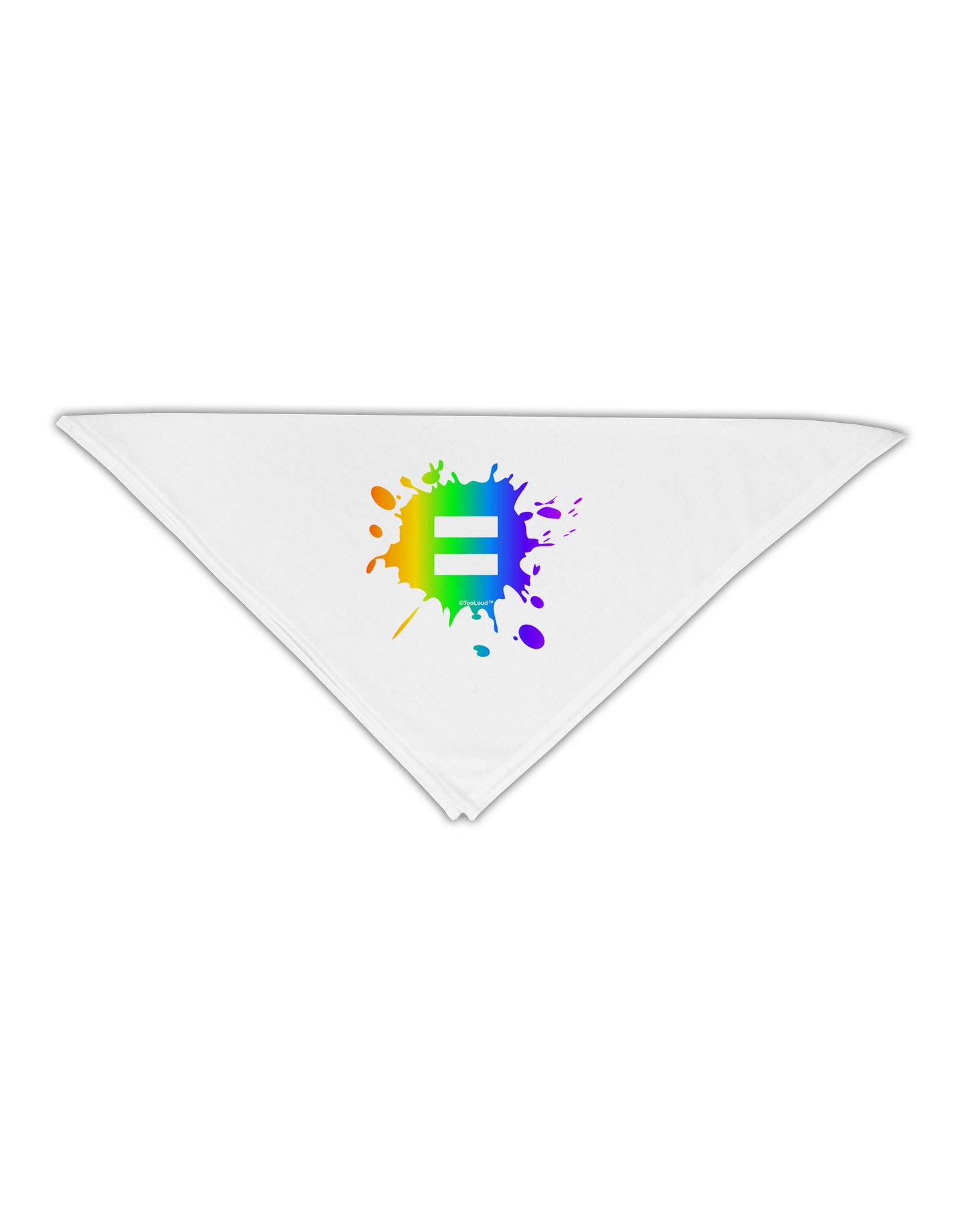 Equal Rainbow Paint Splatter Adult 19" Square Bandana by TooLoud-Square Bandanas-TooLoud-White-One-Size-Adult-Davson Sales