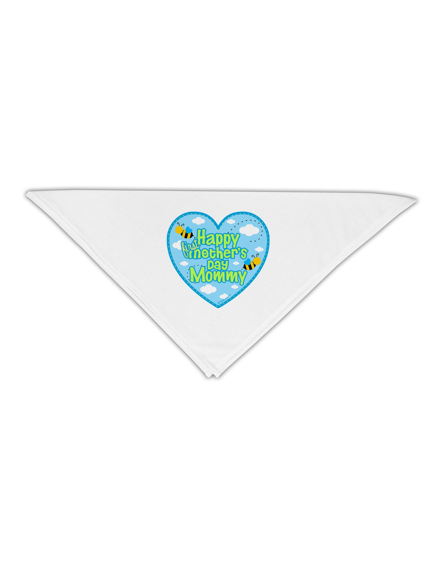 Happy First Mother's Day Mommy - Blue Adult 19" Square Bandana by TooLoud-Square Bandanas-TooLoud-White-One-Size-Adult-Davson Sales