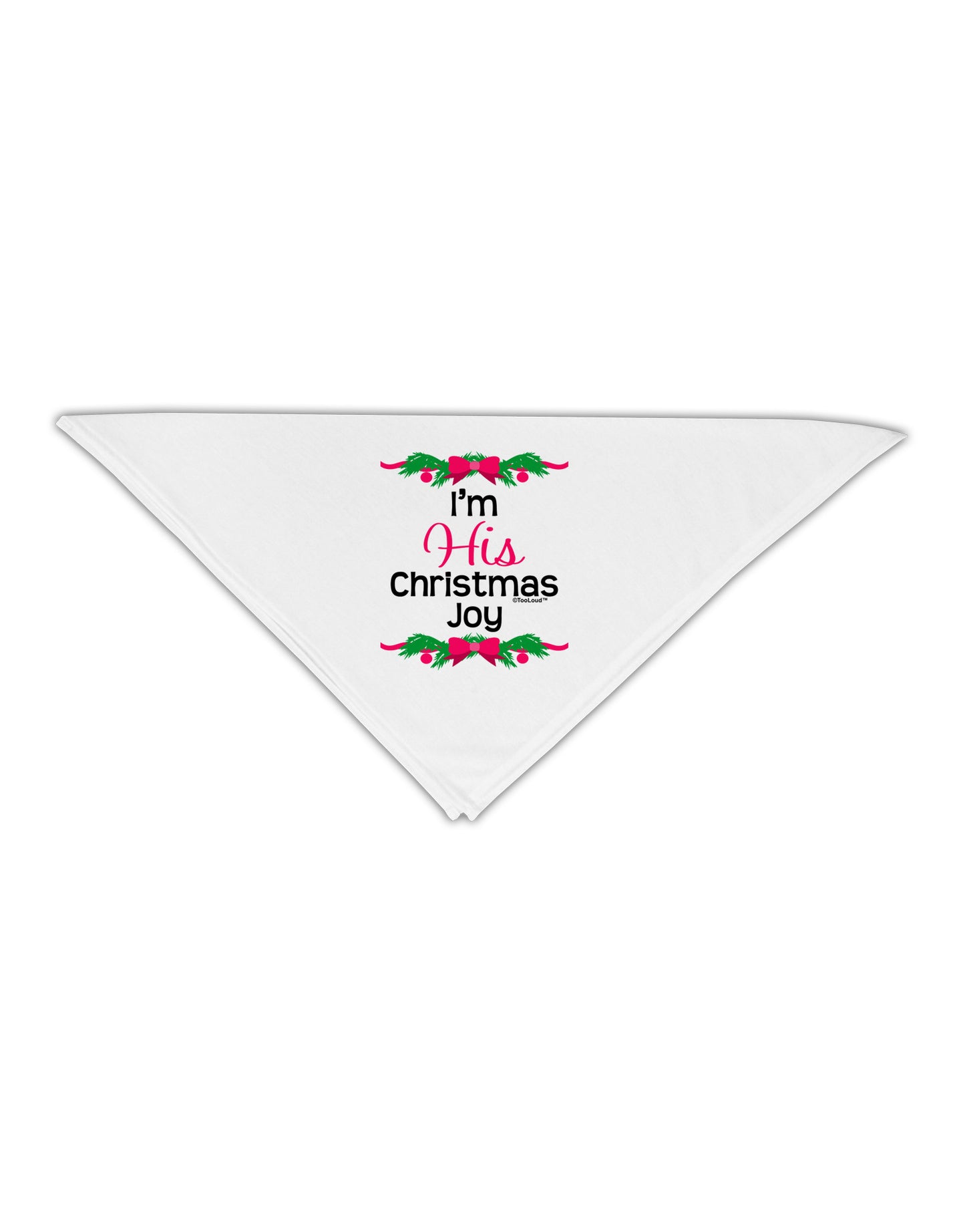 His Christmas Joy Matching His & Hers Adult 19" Square Bandana-Square Bandanas-TooLoud-White-One-Size-Adult-Davson Sales