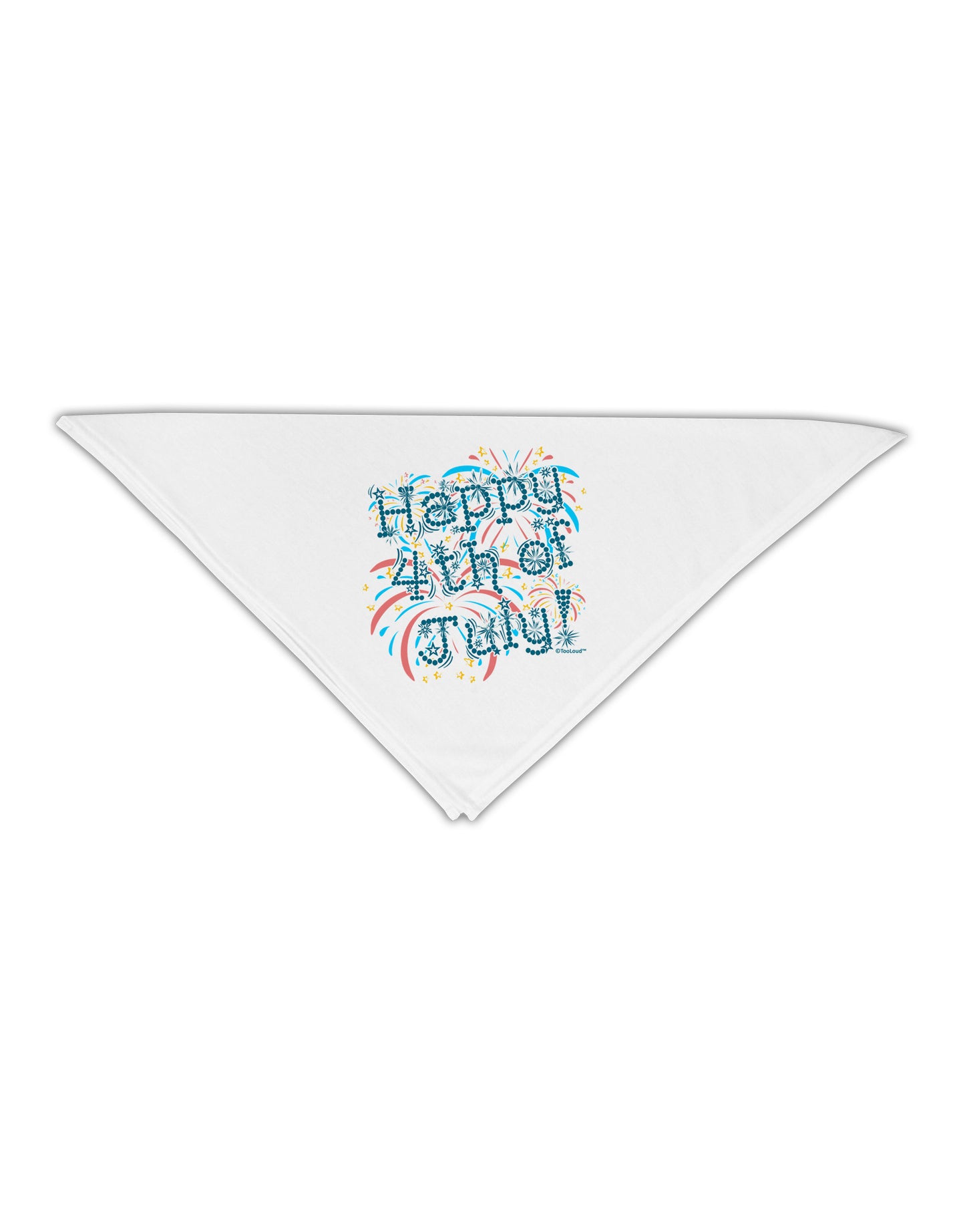 Happy 4th of July - Fireworks Design Adult 19" Square Bandana-Square Bandanas-TooLoud-White-One-Size-Adult-Davson Sales