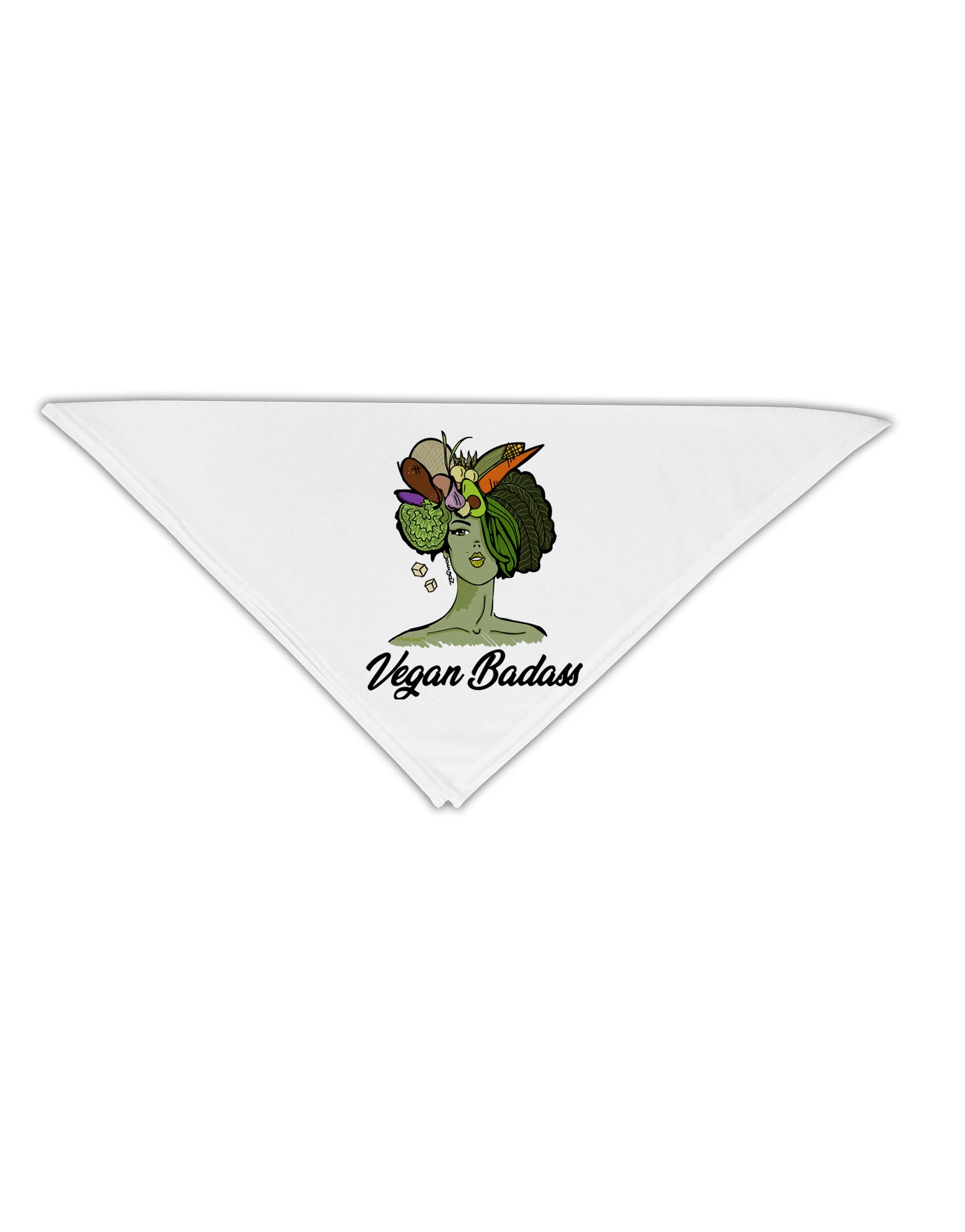 Vegan Badass Adult 19 Inch Square Bandana-Bandanas-TooLoud-White-One-Size-Adult-Davson Sales