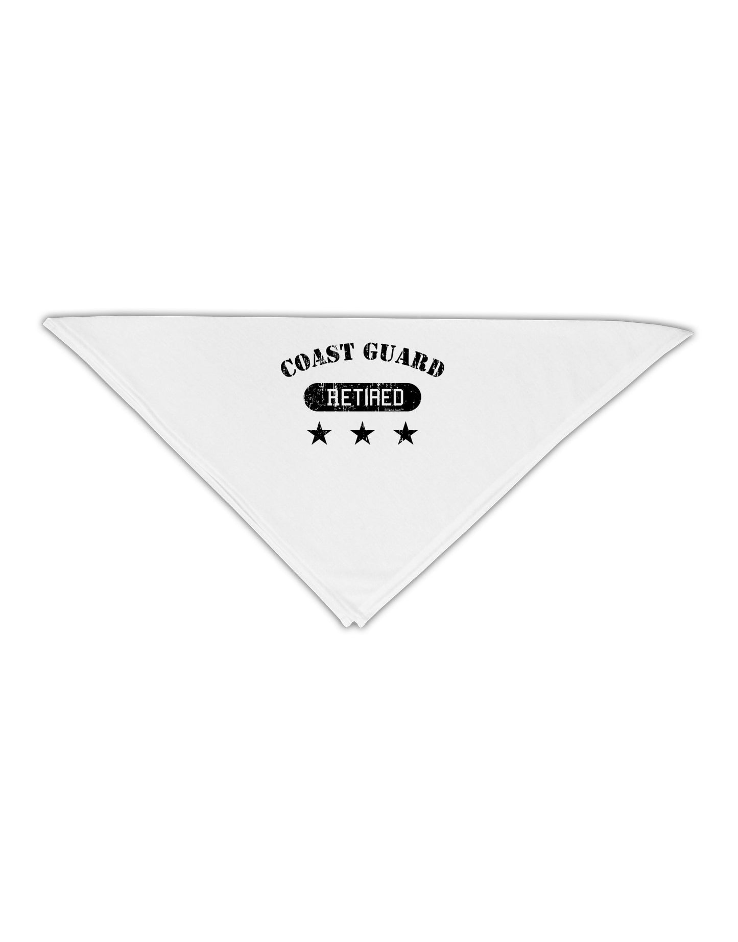 Retired Coast Guard Adult 19" Square Bandana-Square Bandanas-TooLoud-White-One-Size-Adult-Davson Sales
