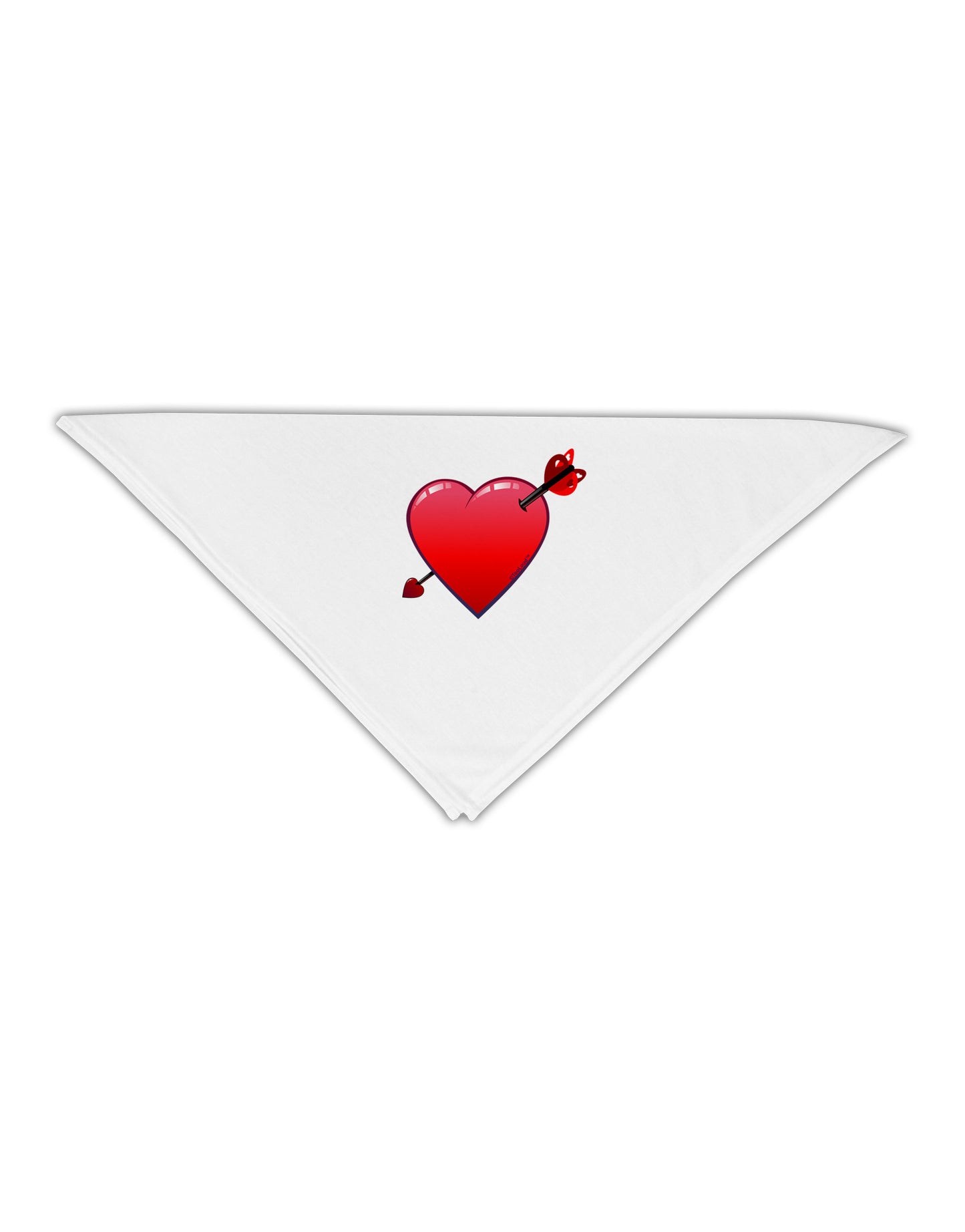 Shot Through the Heart Cute Adult 19" Square Bandana by-Square Bandanas-TooLoud-White-One-Size-Adult-Davson Sales