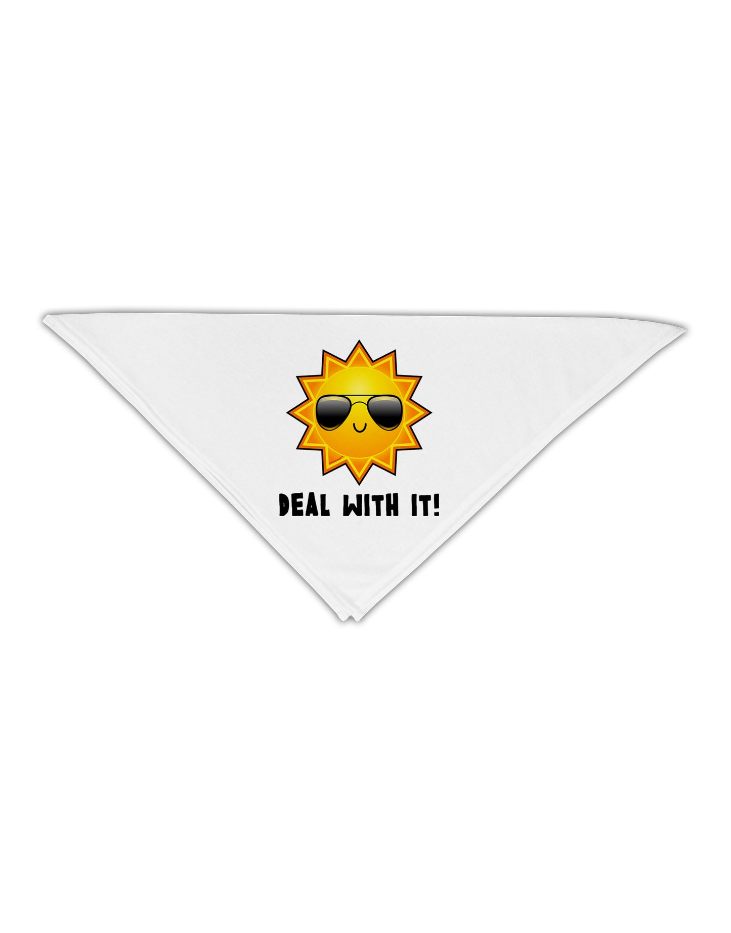 Deal With It Cute Sun Adult 19" Square Bandana-Square Bandanas-TooLoud-White-One-Size-Adult-Davson Sales