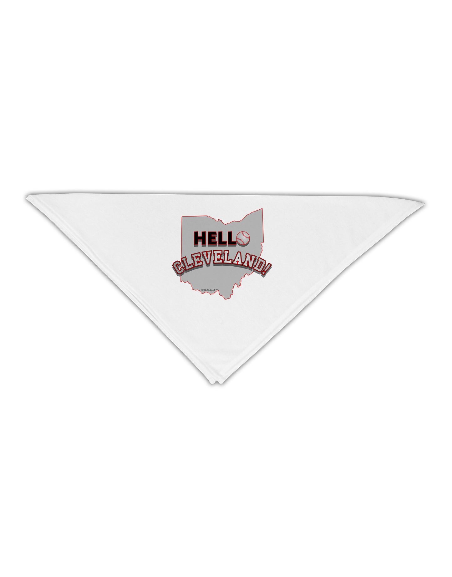 Hello Cleveland Adult 19" Square Bandana-Square Bandanas-TooLoud-White-One-Size-Adult-Davson Sales