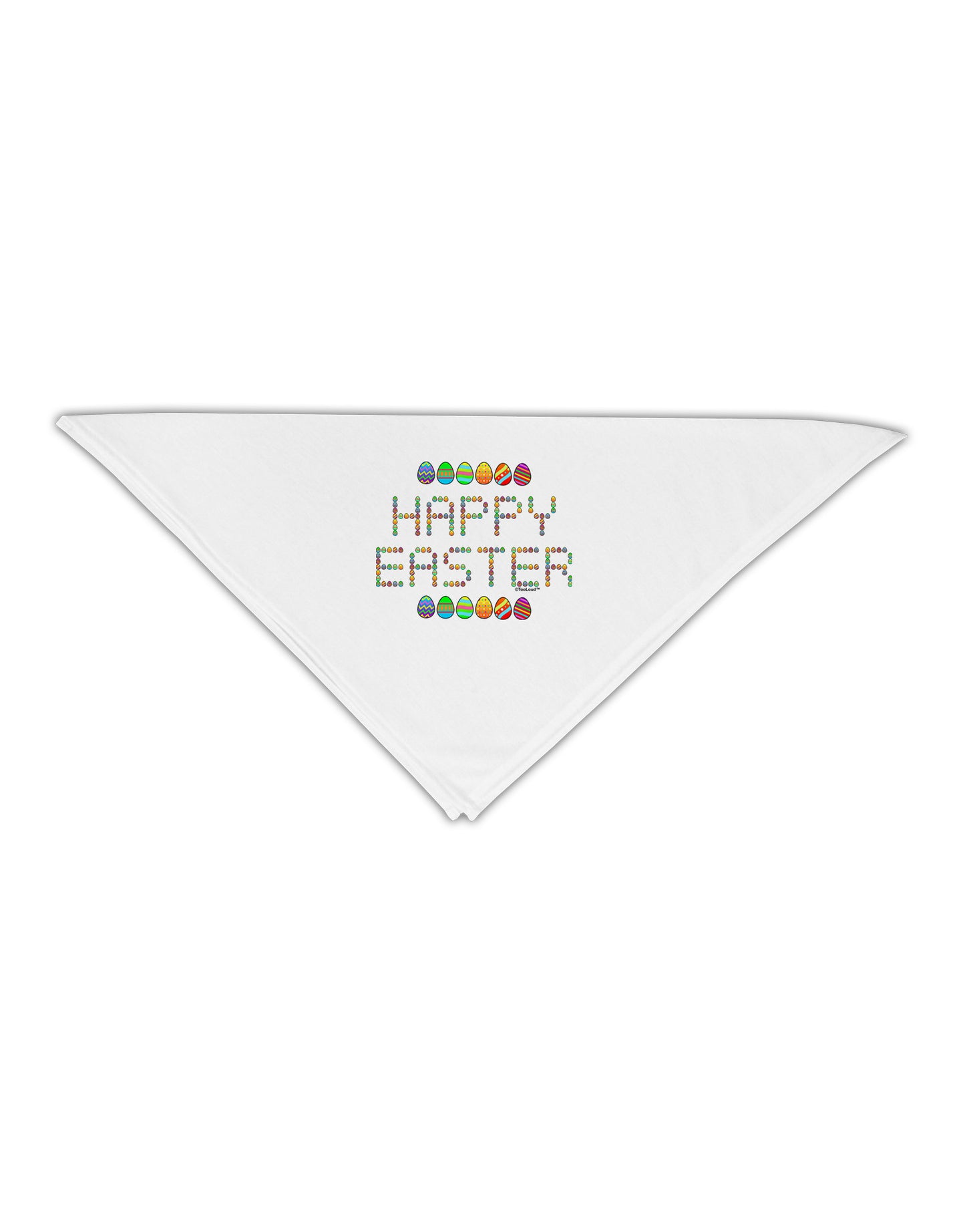 Happy Easter Eggs Adult 19" Square Bandana-Square Bandanas-TooLoud-White-One-Size-Adult-Davson Sales