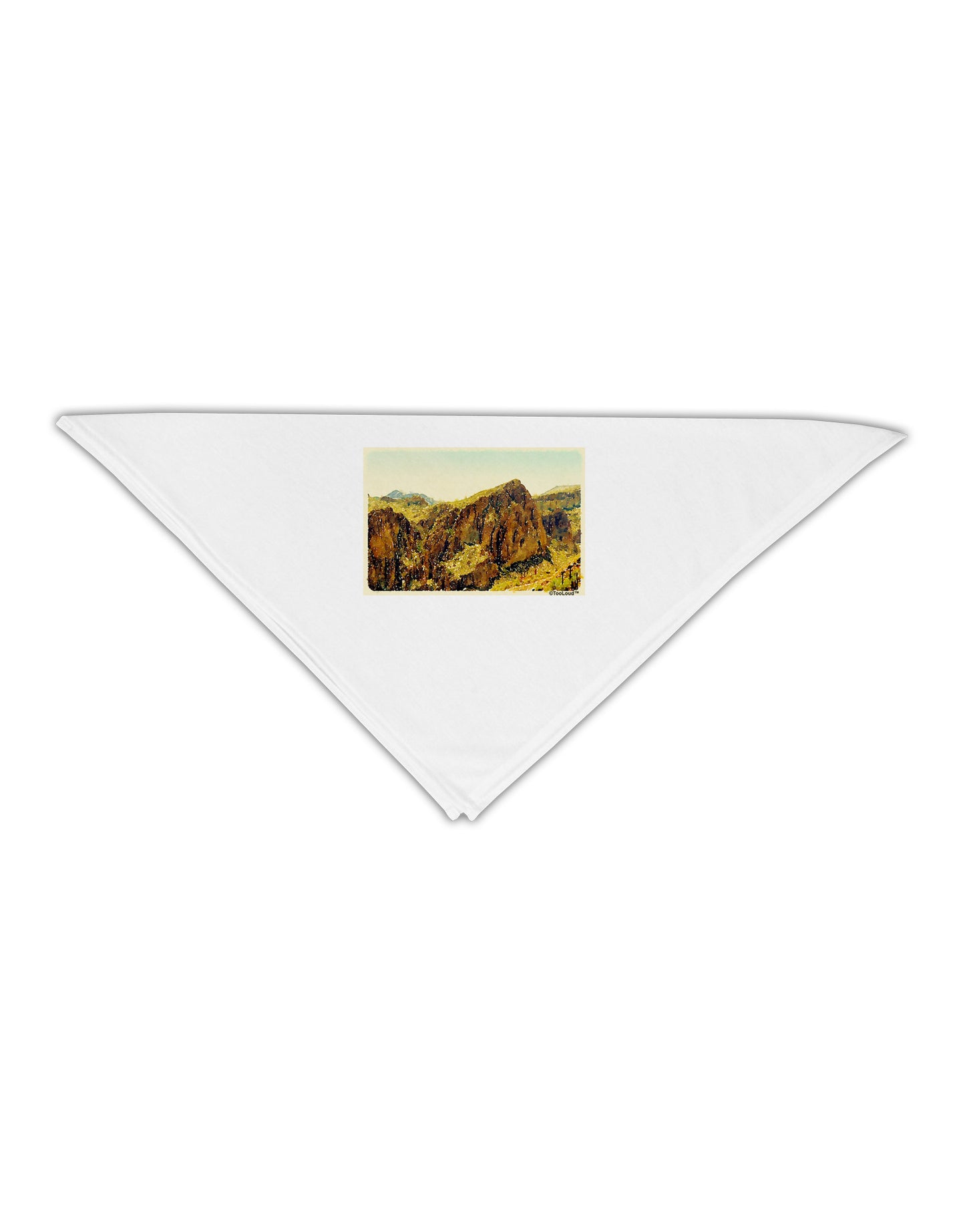 Arizona Mountains Watercolor Adult 19" Square Bandana-Square Bandanas-TooLoud-White-One-Size-Adult-Davson Sales