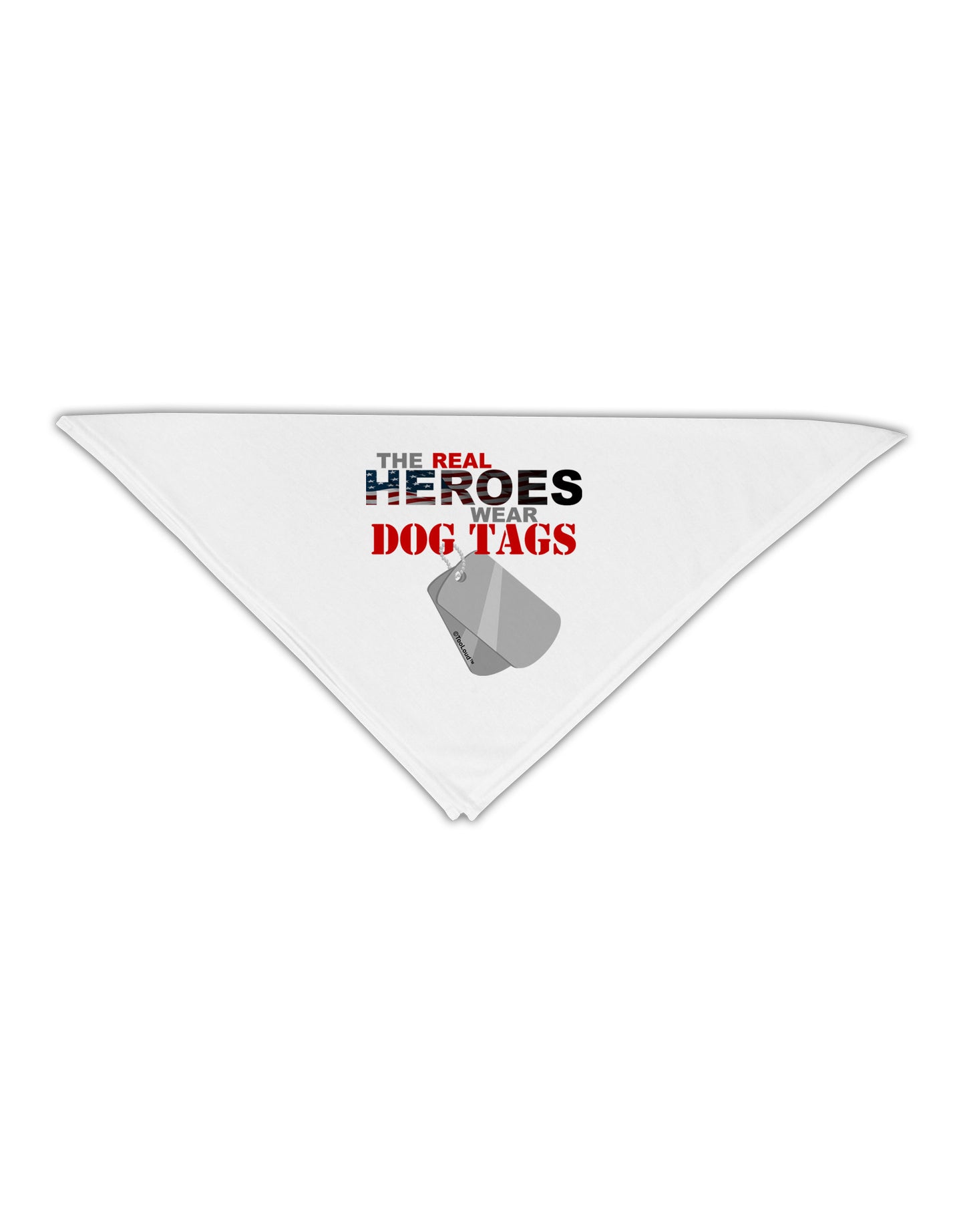 Heroes Dog Tags Adult 19" Square Bandana-Square Bandanas-TooLoud-White-One-Size-Adult-Davson Sales