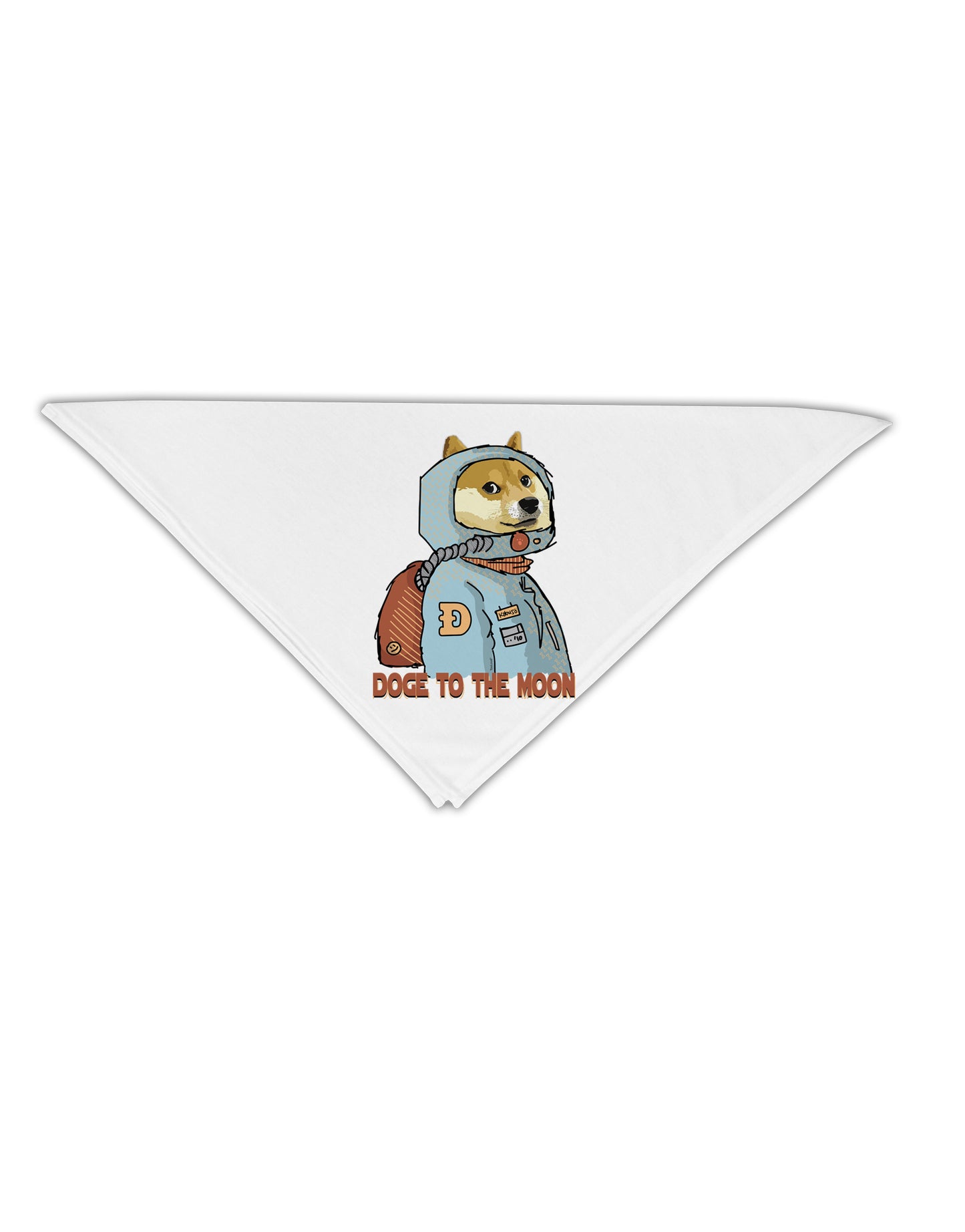 Doge to the Moon Adult 19 Inch Square Bandana-Bandanas-TooLoud-White-One-Size-Adult-Davson Sales