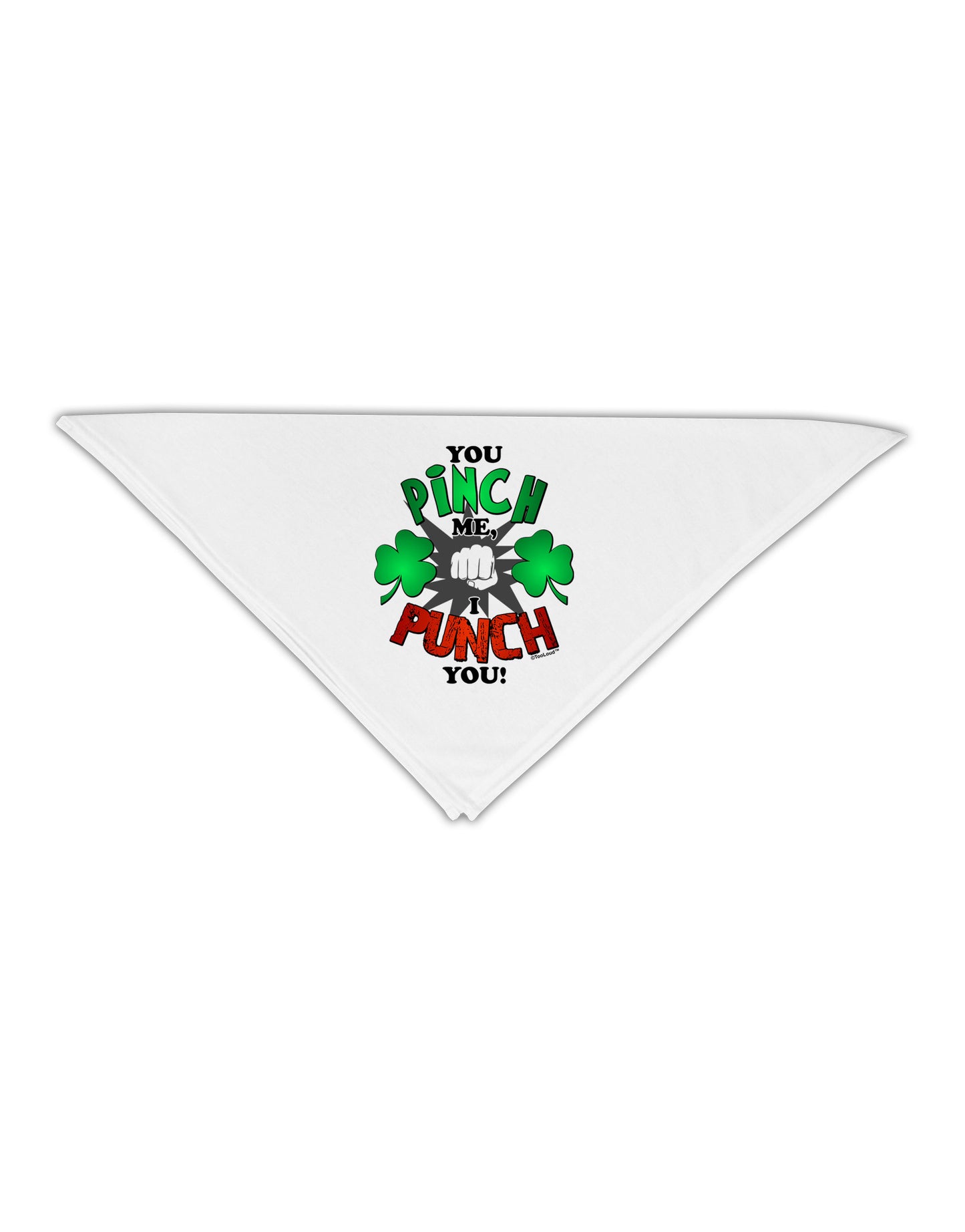 You Pinch Me I Punch You Adult 19" Square Bandana-Square Bandanas-TooLoud-White-One-Size-Adult-Davson Sales