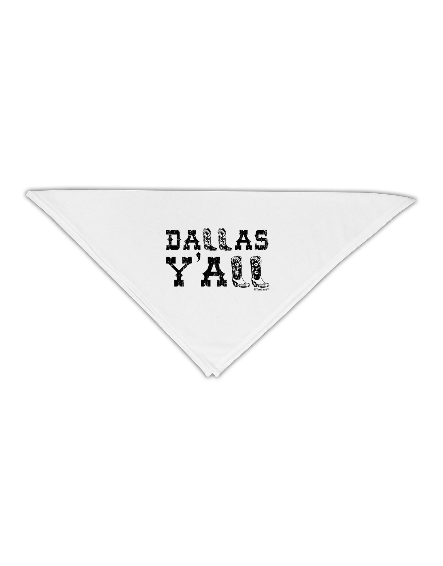 Dallas Y'all - Boots - Texas Pride Adult 19" Square Bandana-Square Bandanas-TooLoud-White-One-Size-Adult-Davson Sales