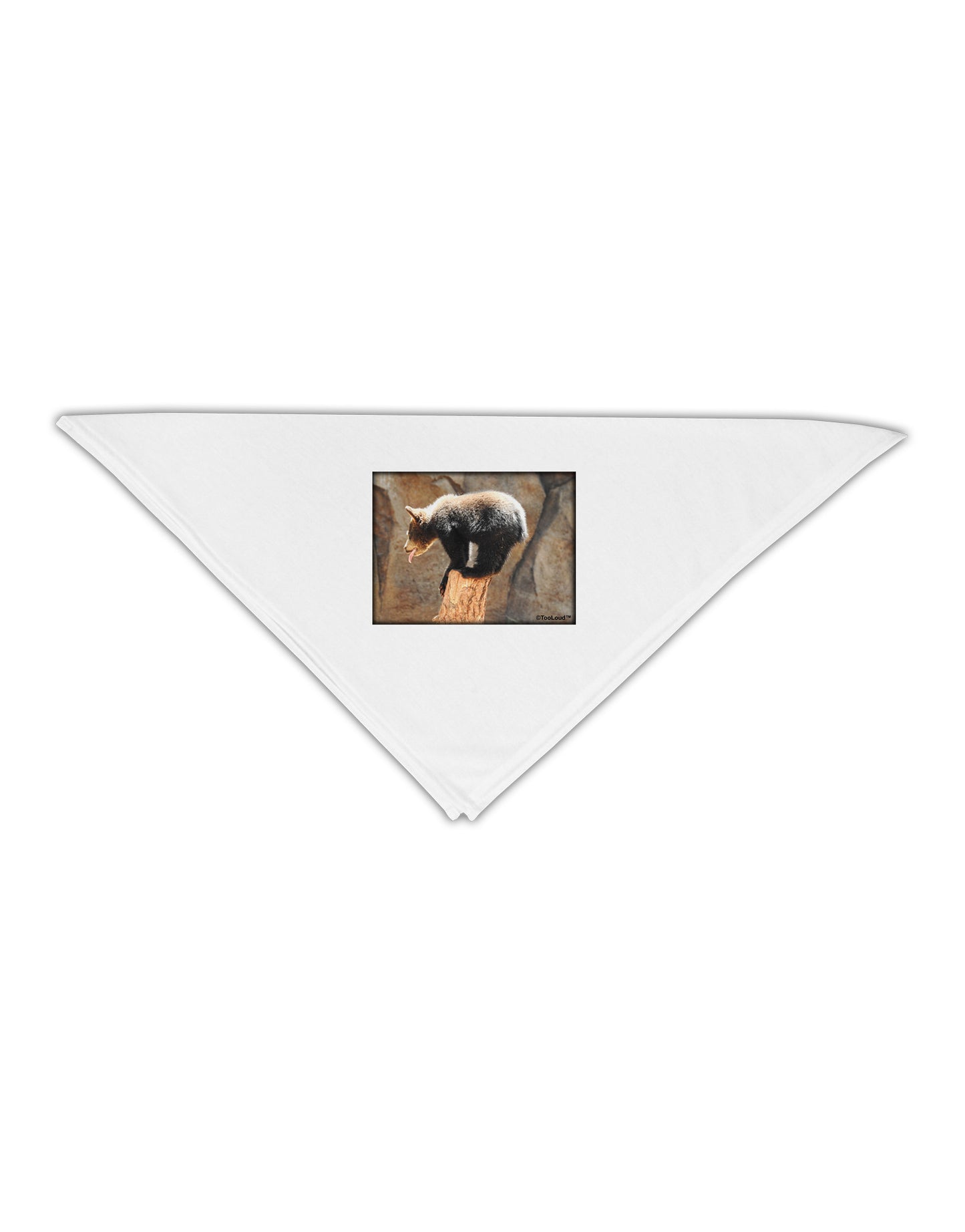 Balancing Bear Cub Adult 19" Square Bandana-Square Bandanas-TooLoud-White-One-Size-Adult-Davson Sales
