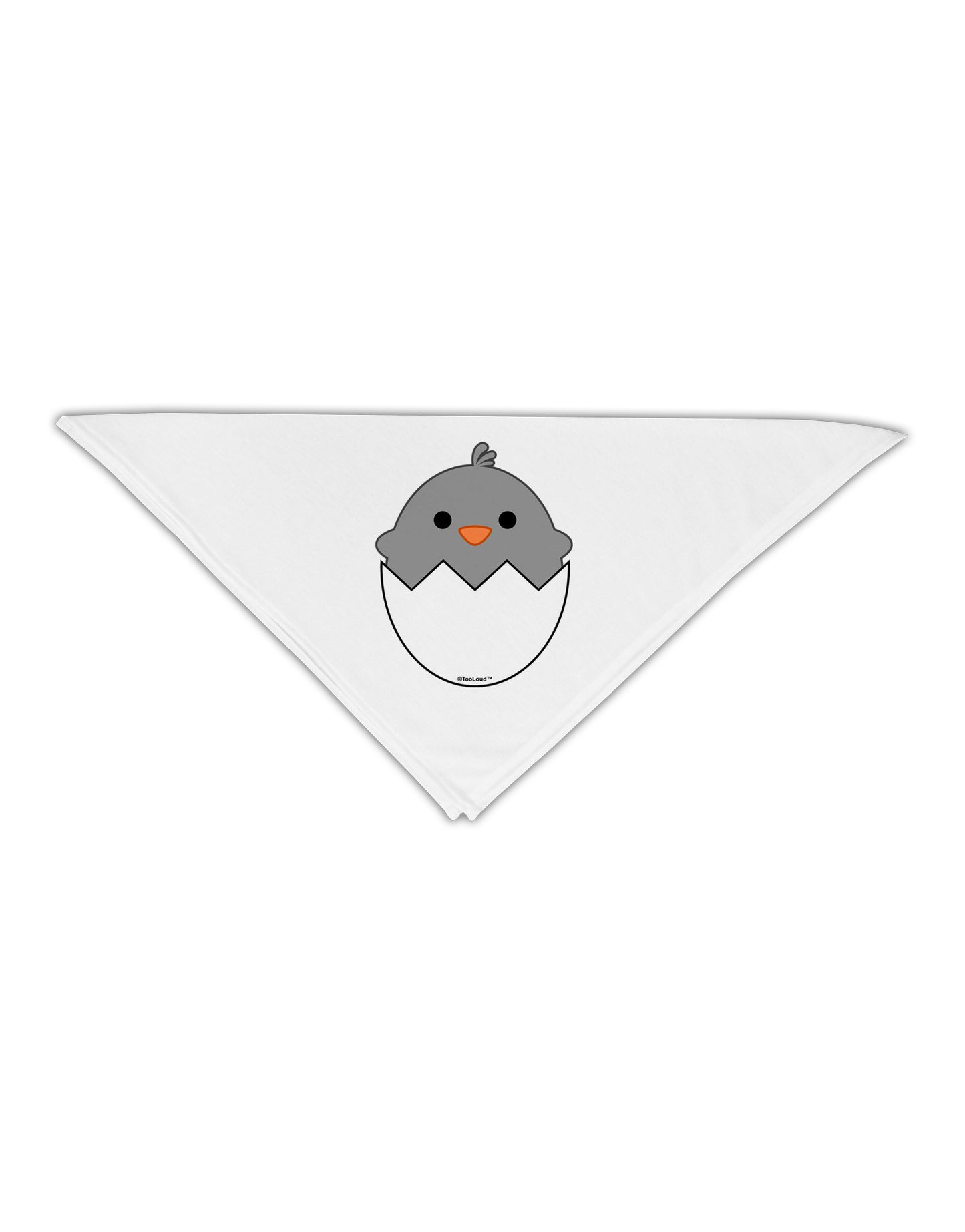Cute Hatching Chick - Gray Adult 19" Square Bandana by TooLoud-Square Bandanas-TooLoud-White-One-Size-Adult-Davson Sales