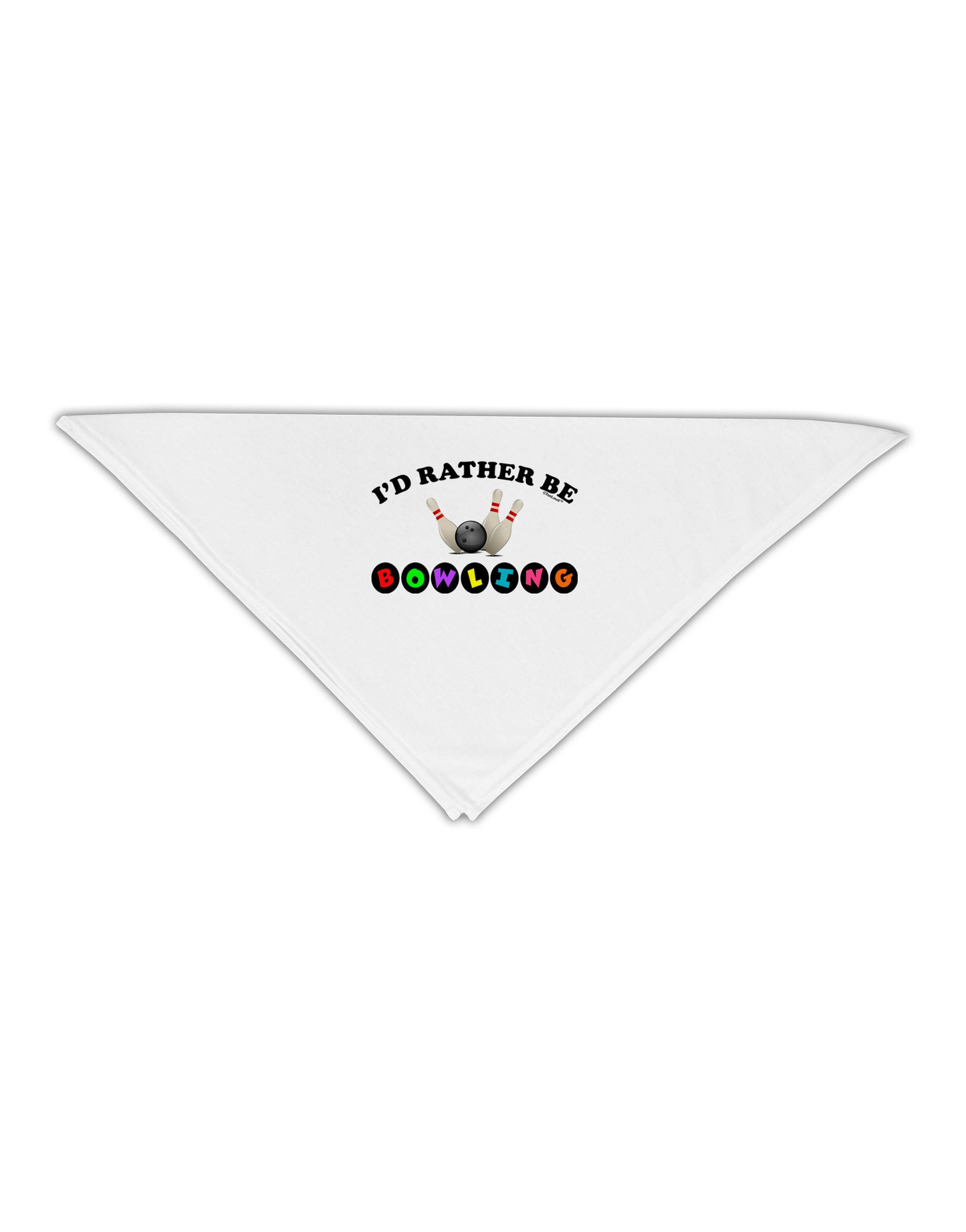 I'd Rather Be Bowling Adult 19" Square Bandana-Square Bandanas-TooLoud-White-One-Size-Adult-Davson Sales