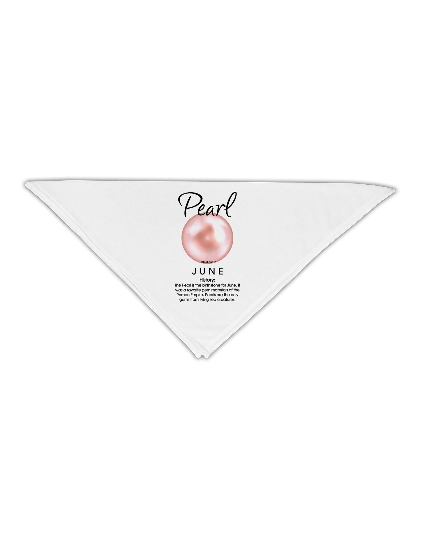 Birthstone Pearl Adult 19" Square Bandana-Square Bandanas-TooLoud-White-One-Size-Adult-Davson Sales