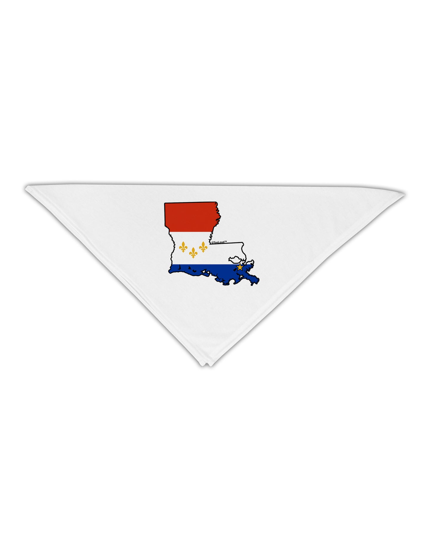 New Orleans Louisiana Flag Adult 19" Square Bandana-Square Bandanas-TooLoud-White-One-Size-Adult-Davson Sales