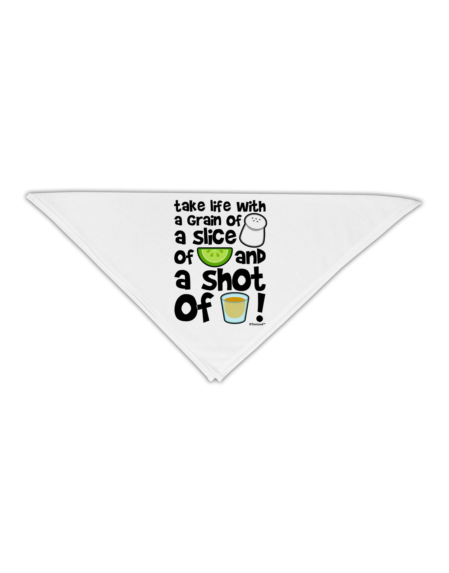 Take Life with a Grain of Salt and a Shot of Tequila Adult 19" Square Bandana by TooLoud-Square Bandanas-TooLoud-White-One-Size-Adult-Davson Sales