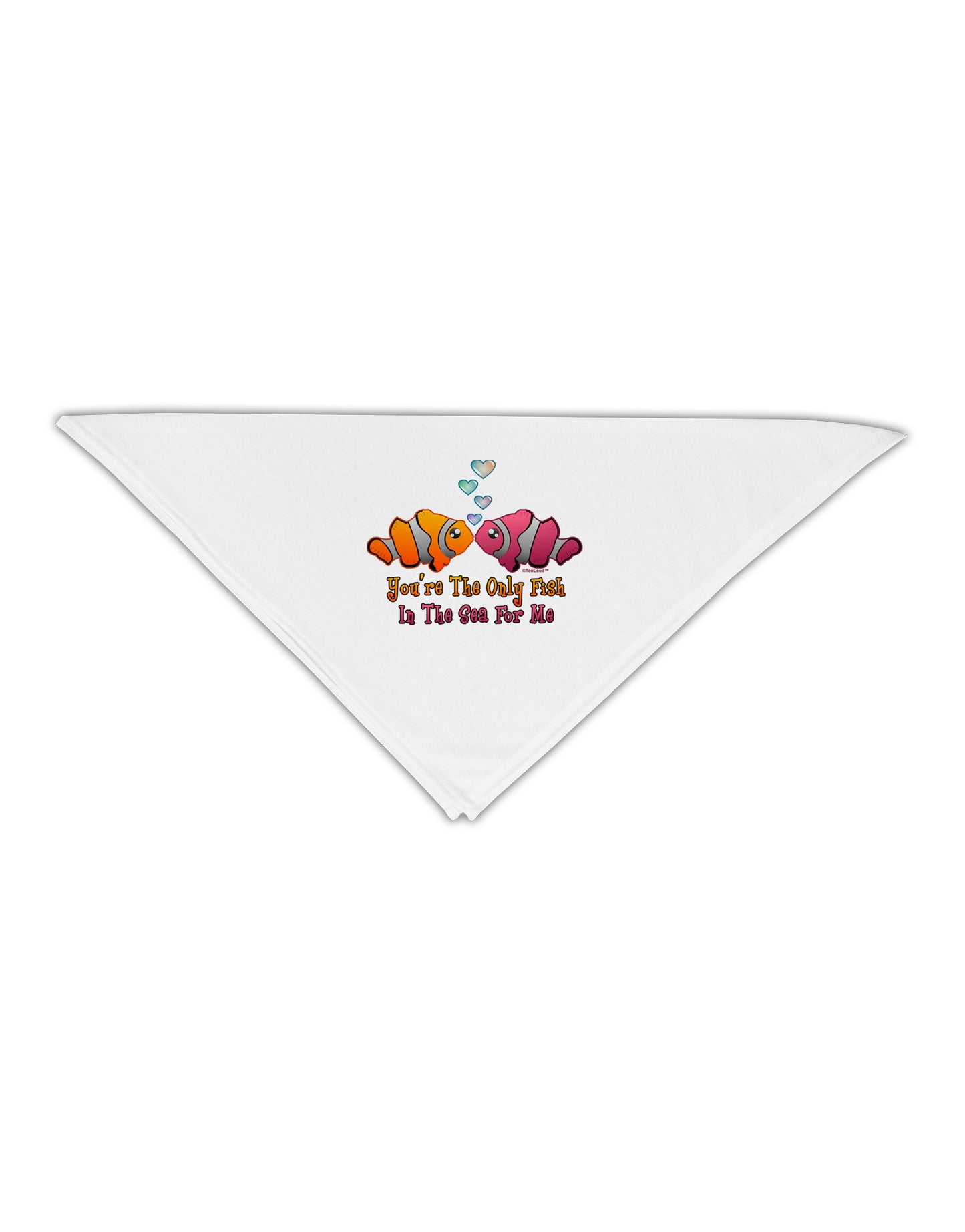 Kissy Clownfish Only Fish In The Sea Adult 19" Square Bandana-Square Bandanas-TooLoud-White-One-Size-Adult-Davson Sales