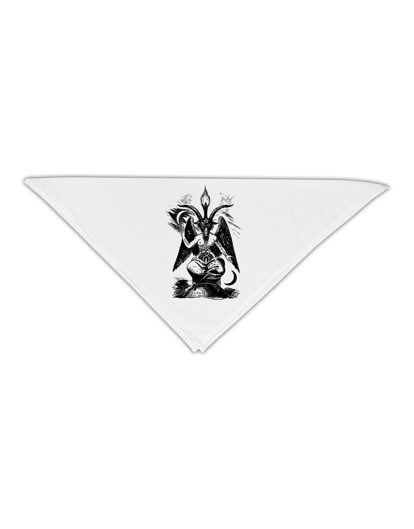 Baphomet Illustration Adult 19" Square Bandana by-Square Bandanas-TooLoud-White-One-Size-Adult-Davson Sales