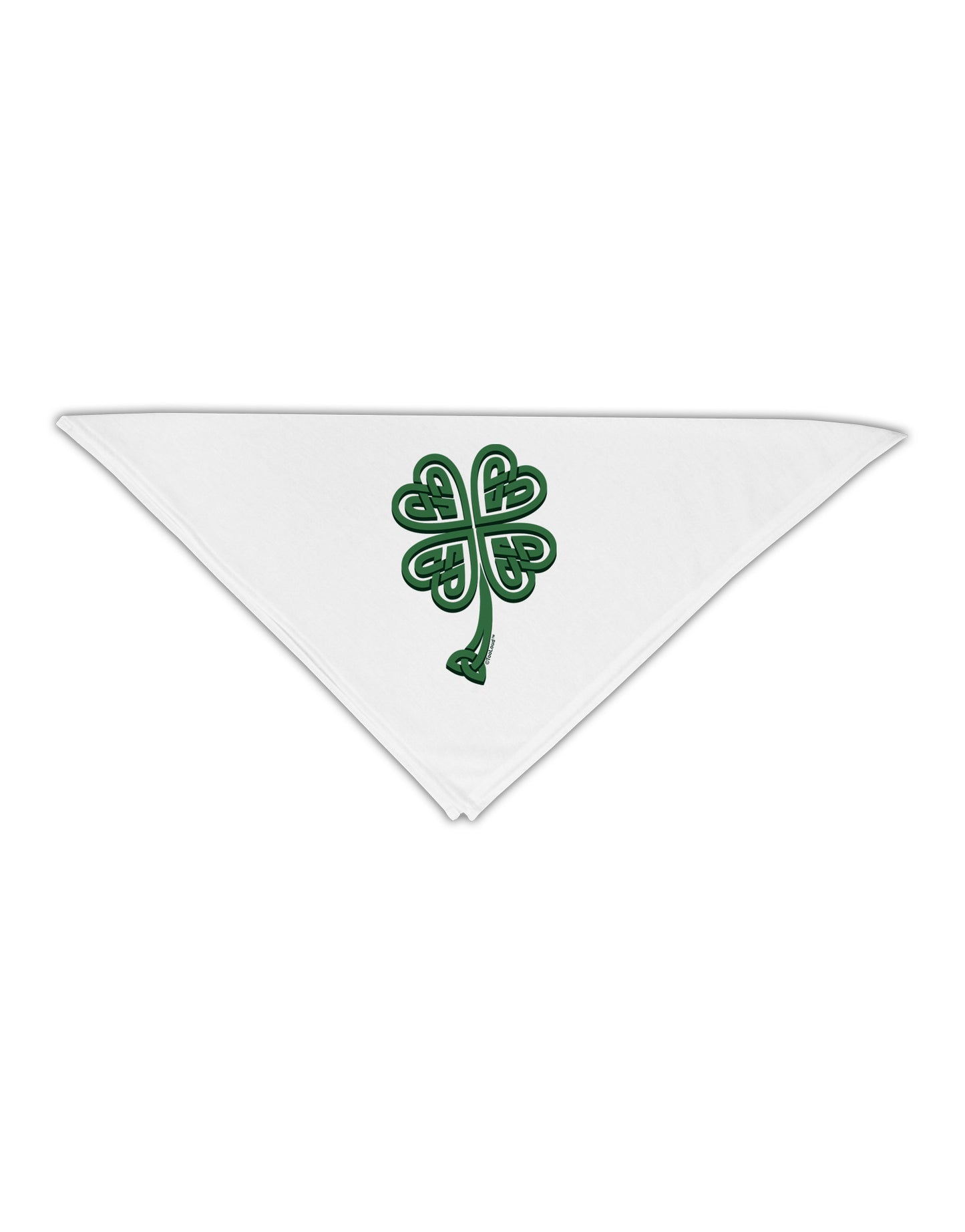 3D Style Celtic Knot 4 Leaf Clover Adult 19" Square Bandana-Square Bandanas-TooLoud-White-One-Size-Adult-Davson Sales