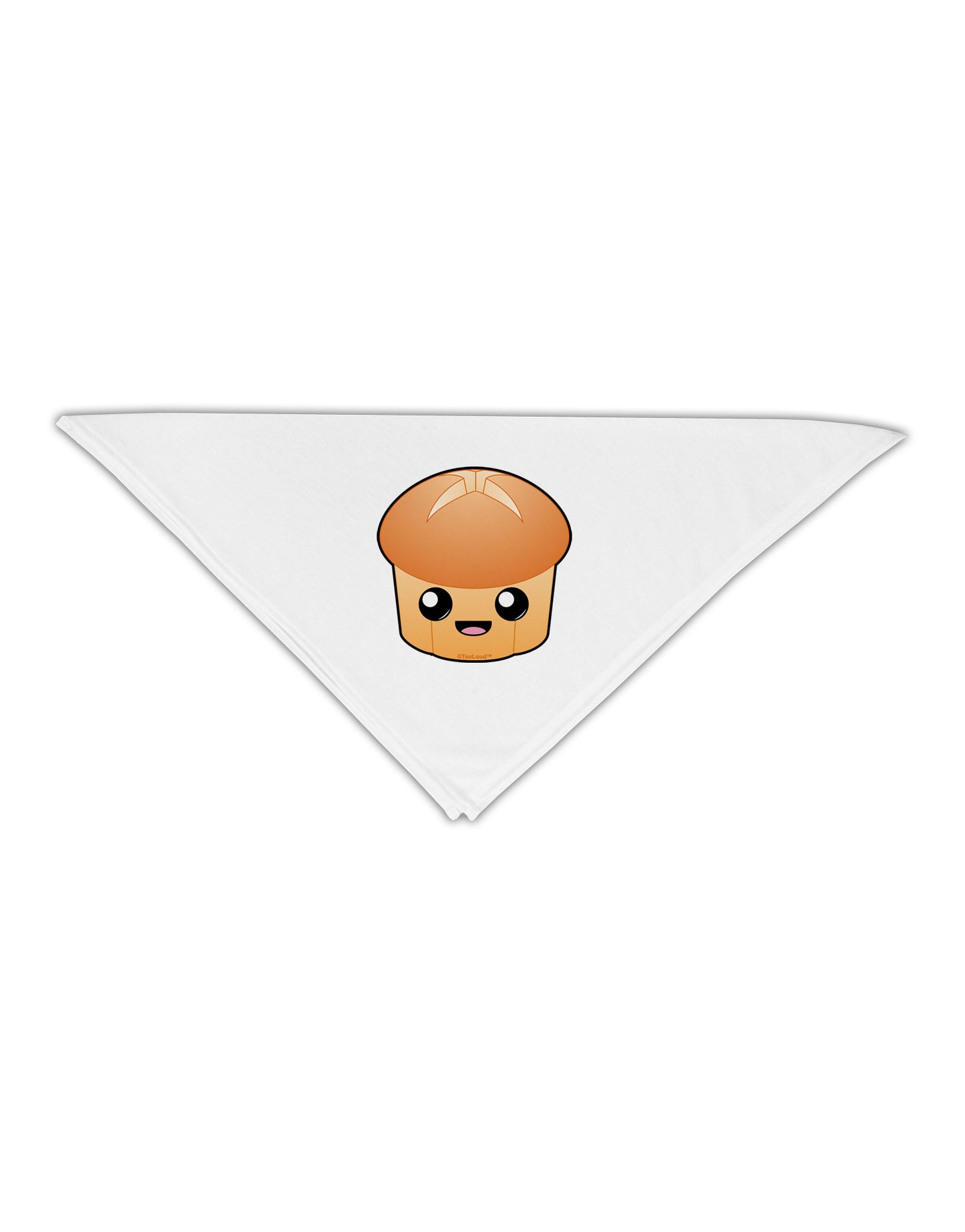 Cute Dinner Roll Adult 19" Square Bandana-Square Bandanas-TooLoud-White-One-Size-Adult-Davson Sales